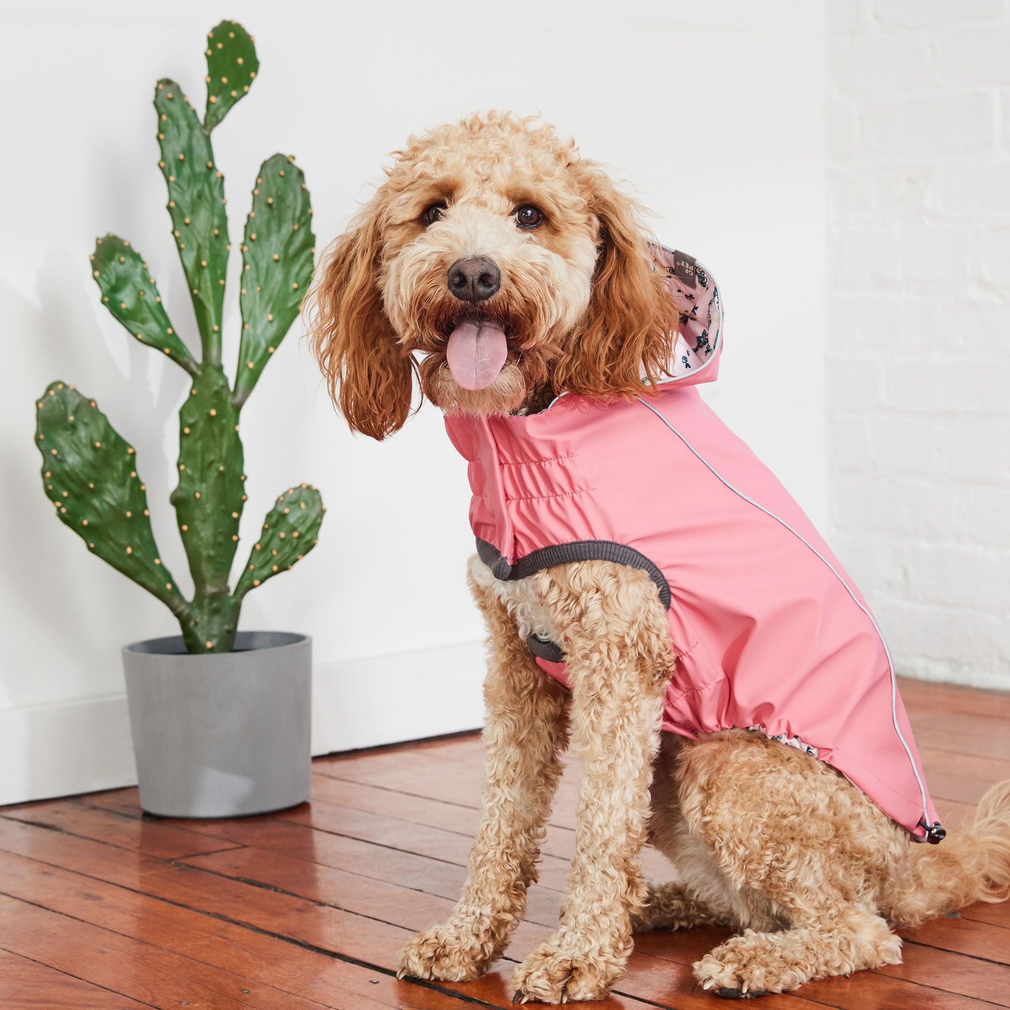 Reversible Elasto-Fit Raincoat - Pink/Pink - Image 7