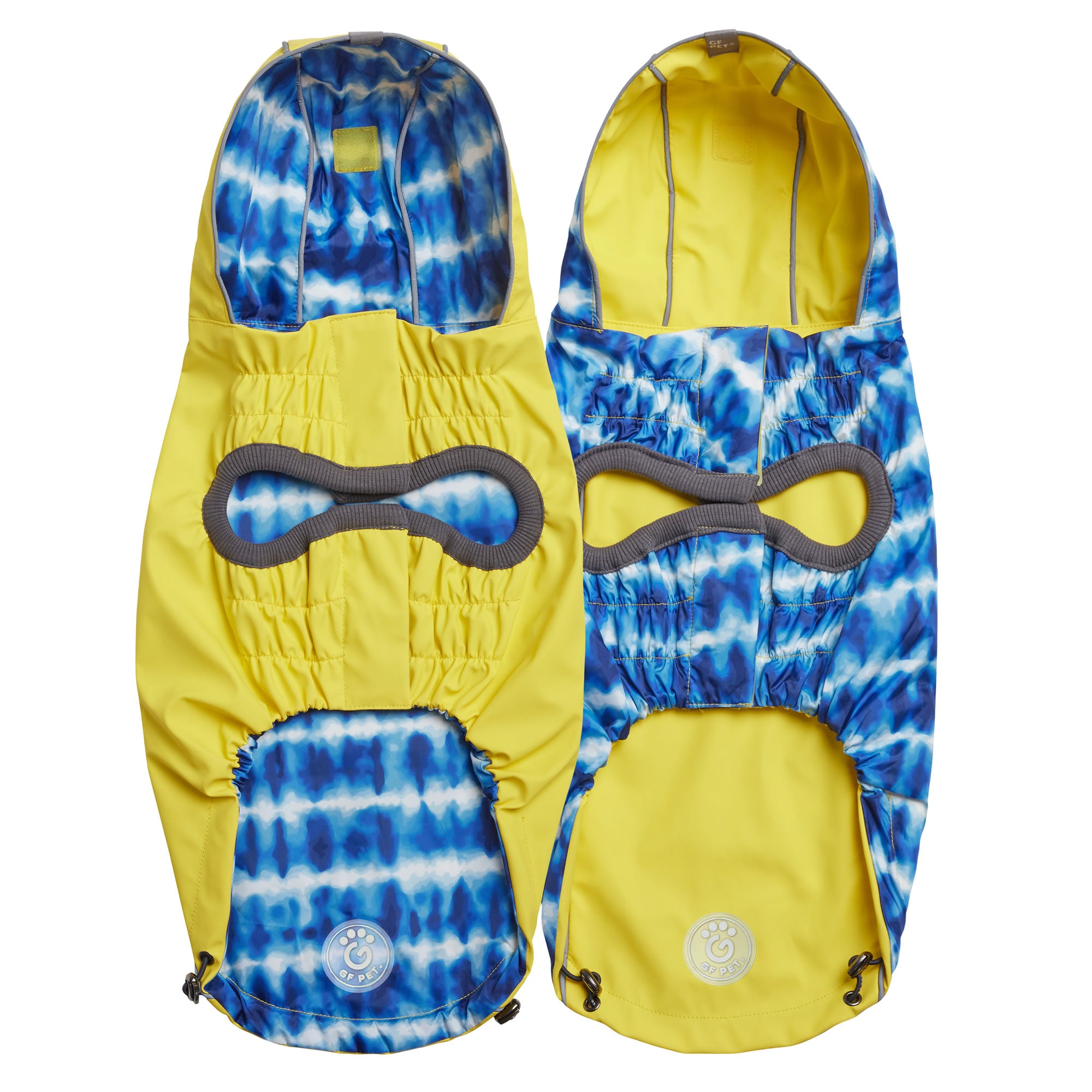 Reversible Elasto-Fit Raincoat - Yellow/Blue - Image 2