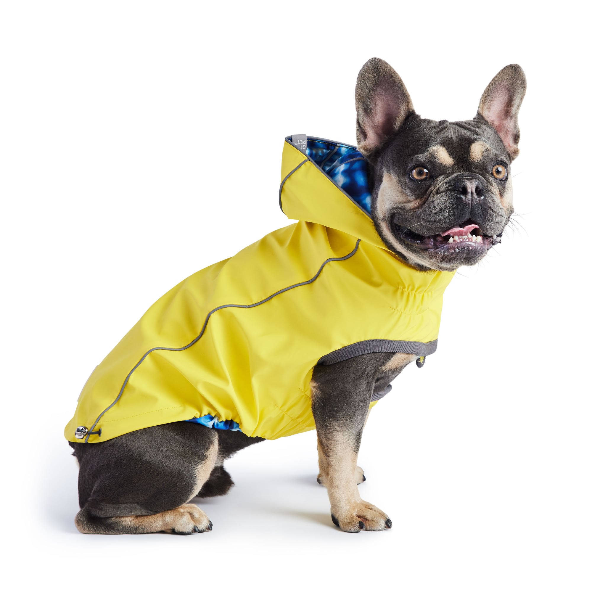 Reversible Elasto-Fit Raincoat - Yellow/Blue - Image 3