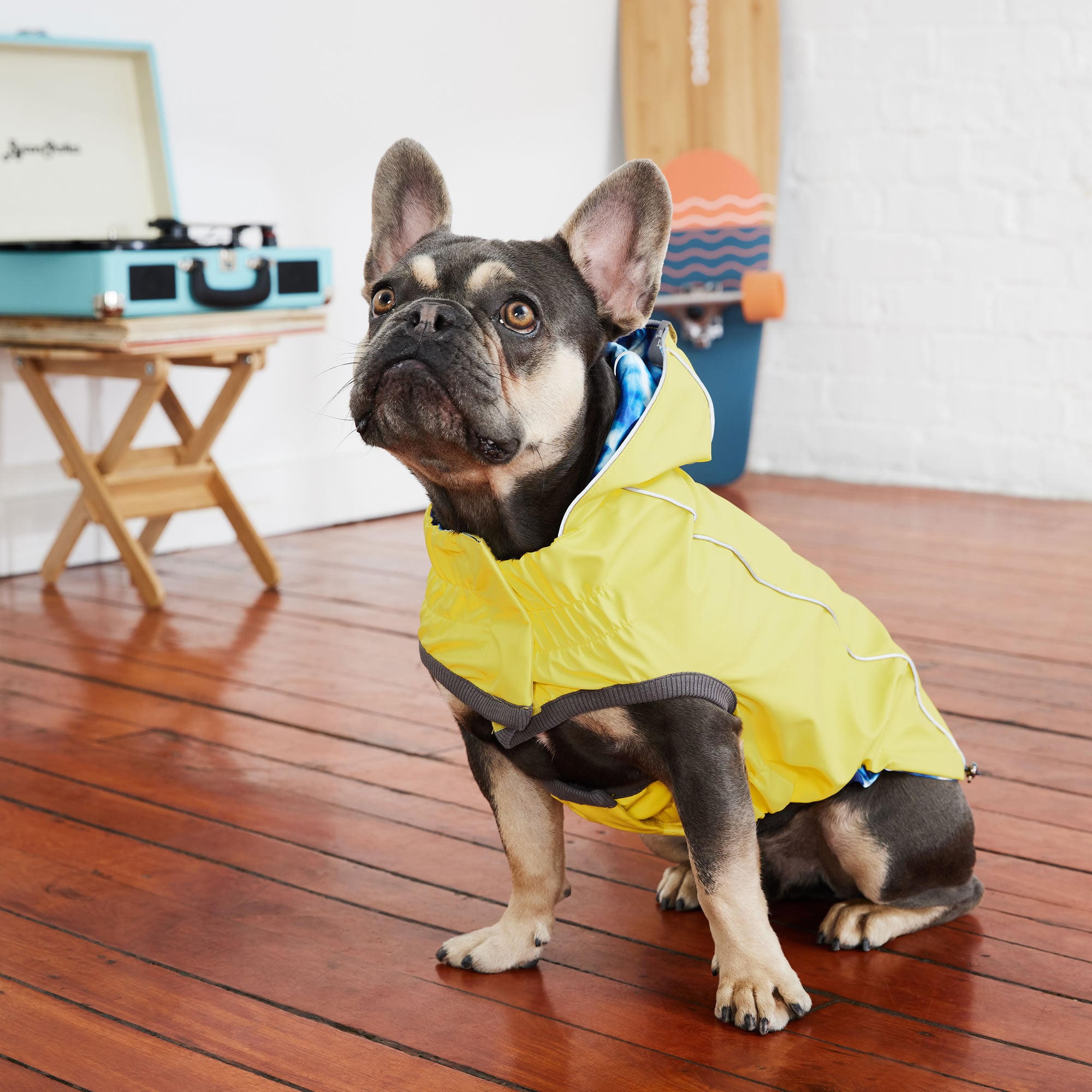 Reversible Elasto-Fit Raincoat - Yellow/Blue - Image 7