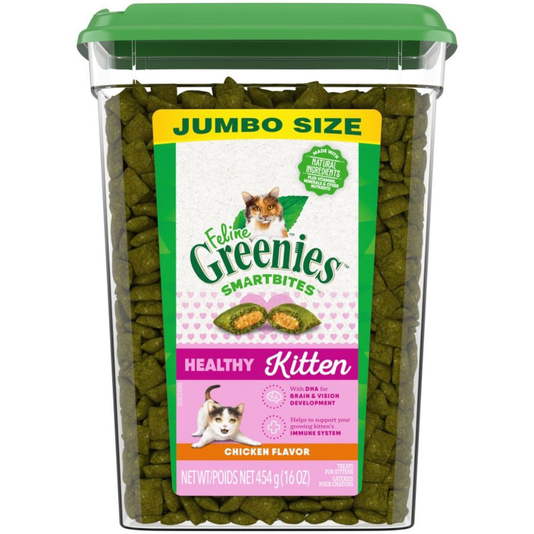 Greenies Feline Smart Bites Cat Treat Kitten 16oz
