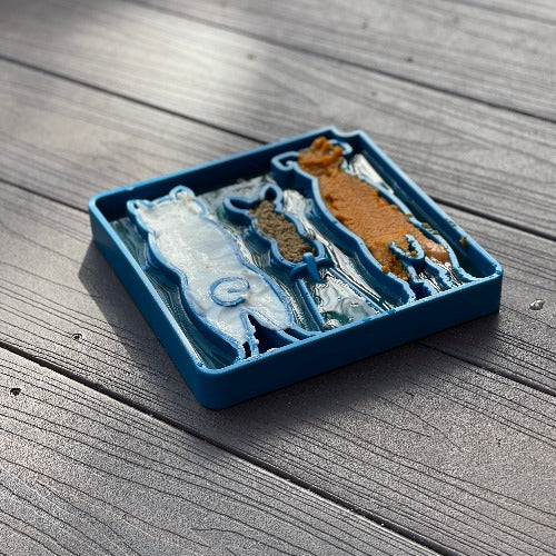 SodaPup Waiting Dogs eTray Shallow Slow Feeder Bowl Enrichment | USA Made