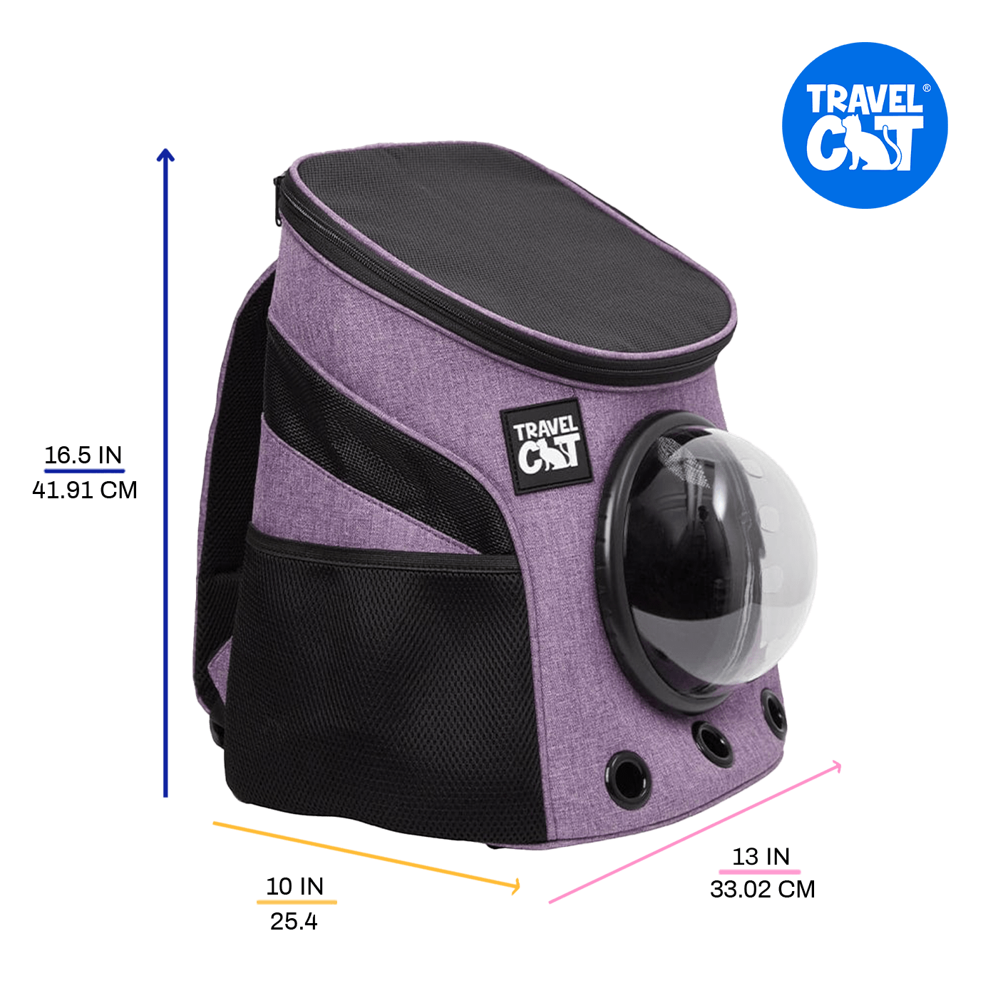 "The Fat Cat" Mini Cat Backpack - Purple - Image 4