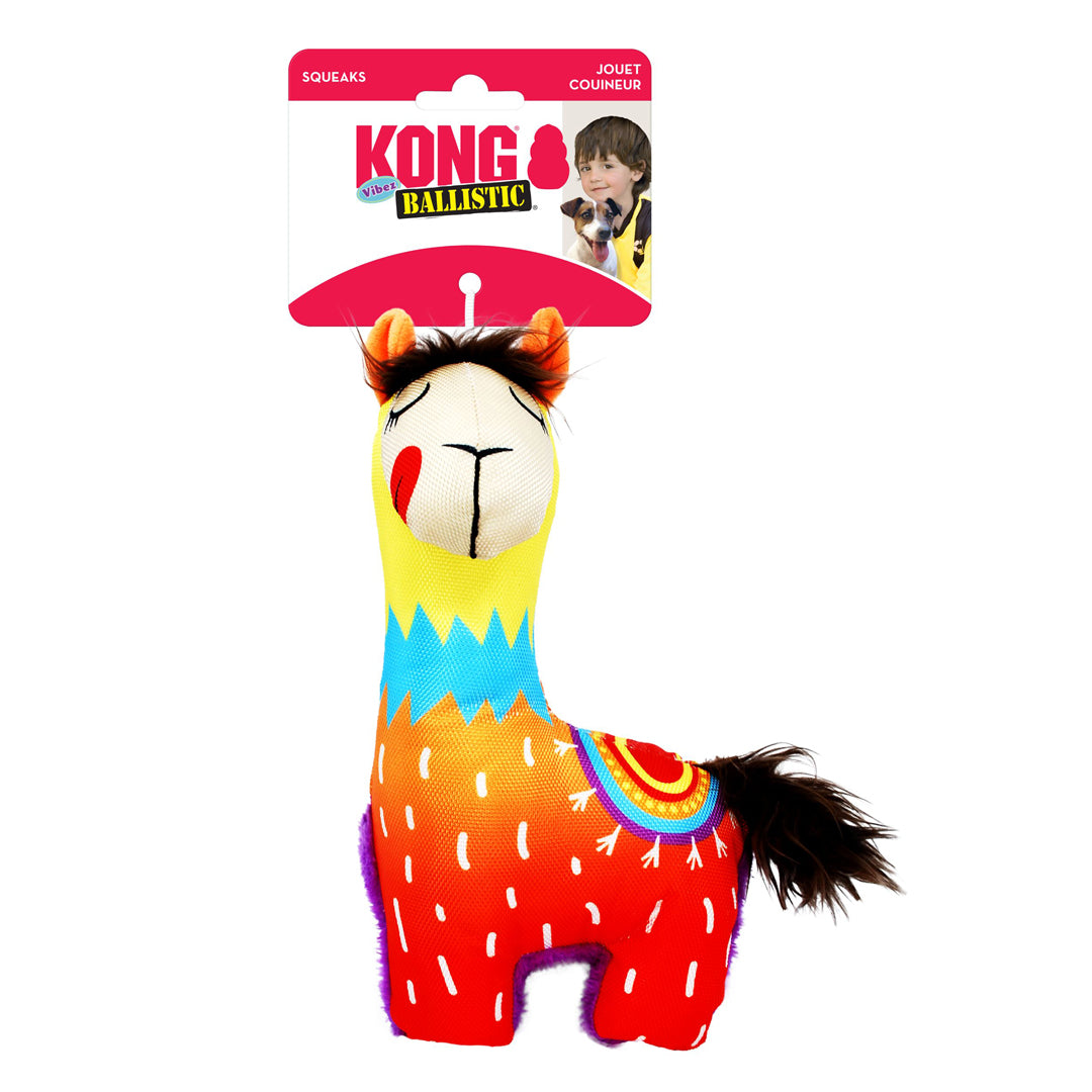 KONG Ballistic Vibez Llamas Dog Toy Assorted 1ea/SM/MD – WholesalePet