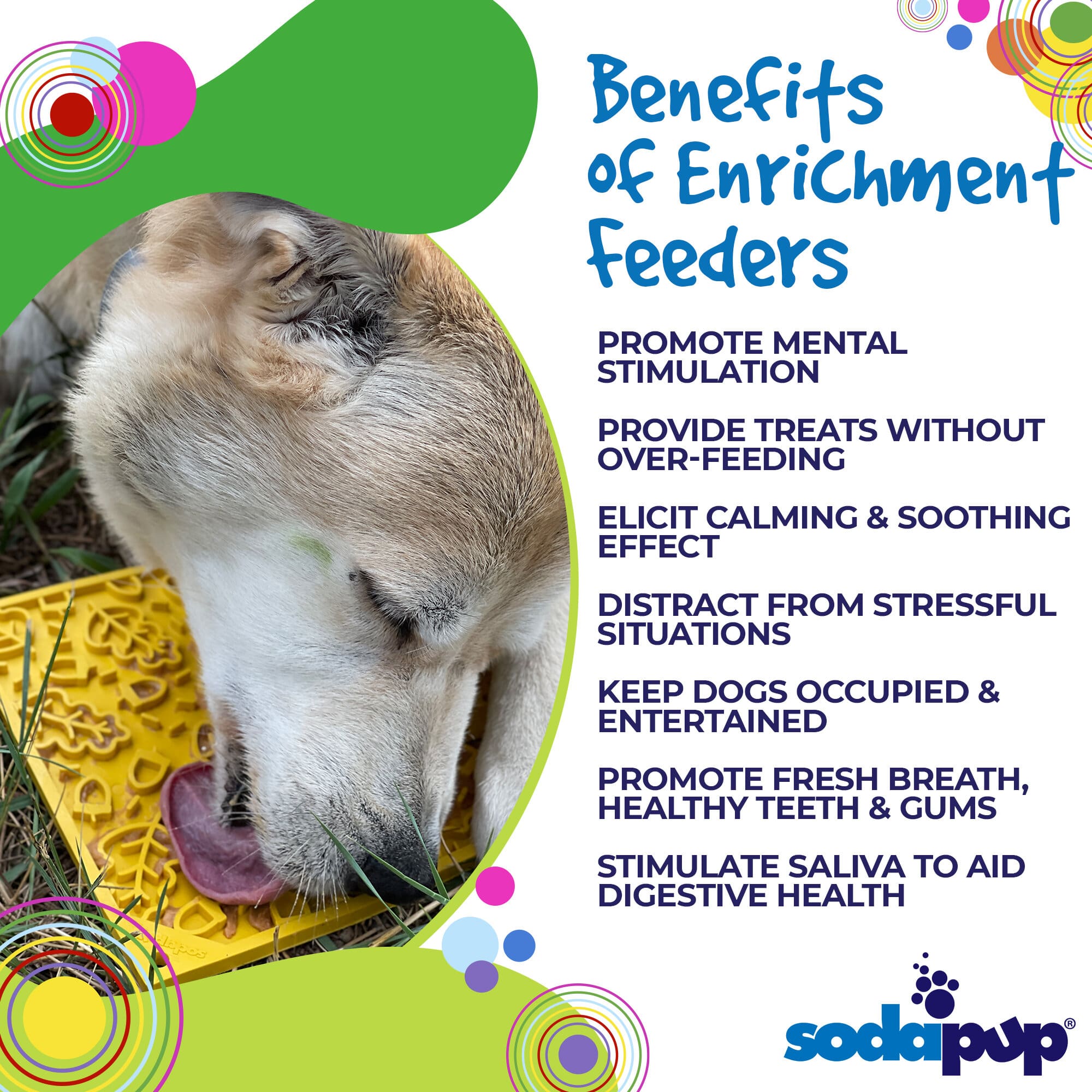 SodaPup Autumn eMat Enrichment Lick Mat Dogs Cats| Fall Leaves Design |