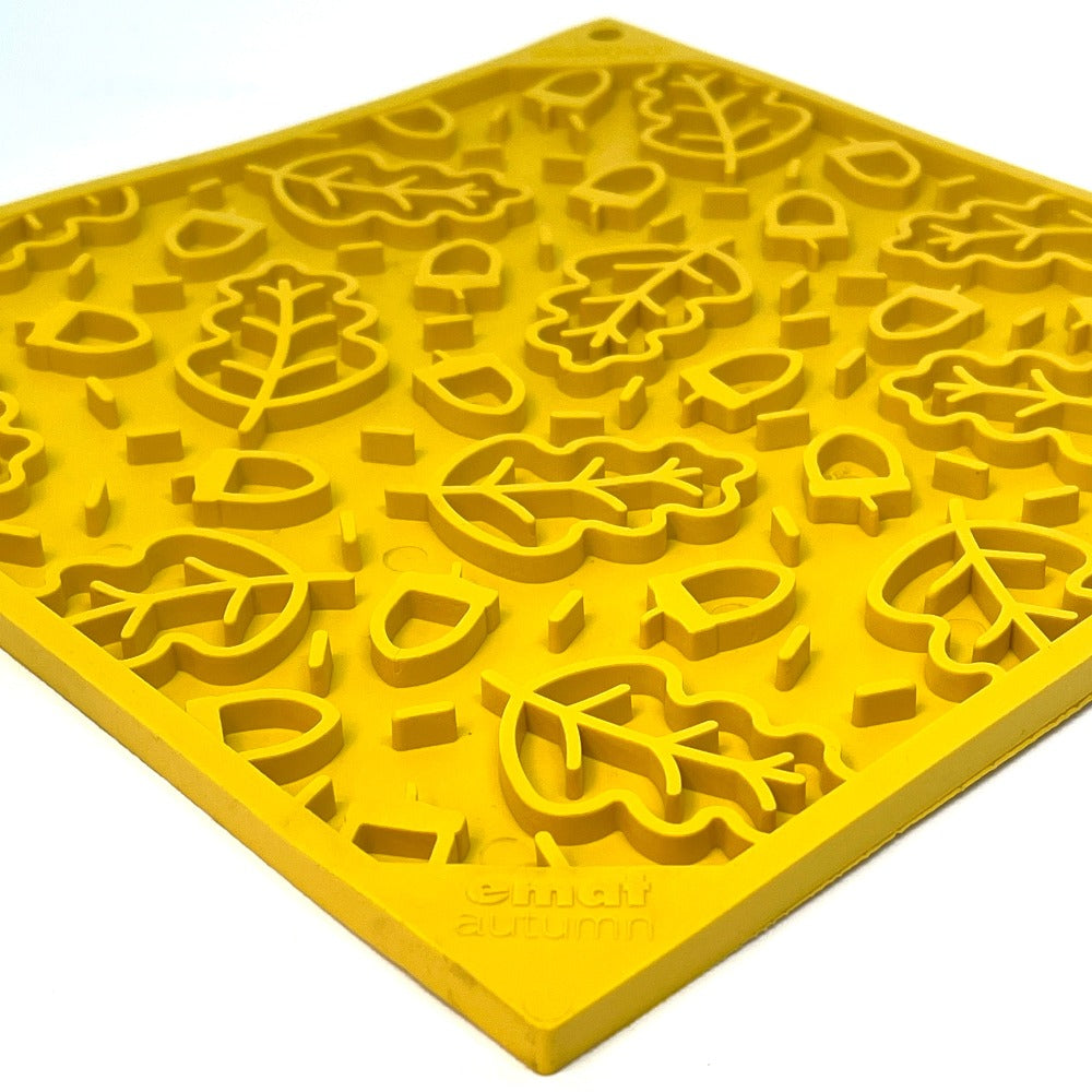 SodaPup Autumn eMat Enrichment Lick Mat Dogs Cats| Fall Leaves Design |