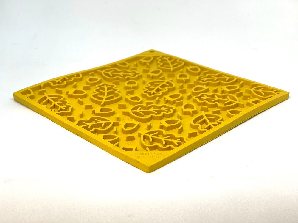 SodaPup Autumn eMat Enrichment Lick Mat Dogs Cats| Fall Leaves Design |
