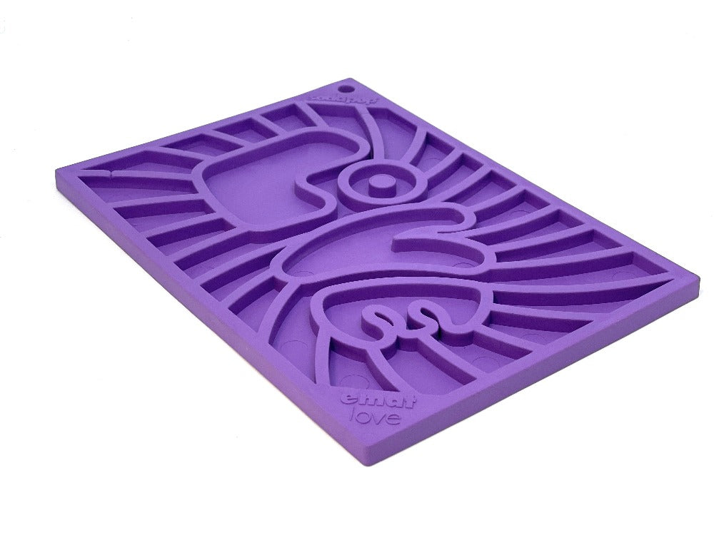 SodaPup Groovy Love eMat Small Enrichment Lick Mat| Retro Peace & Design |