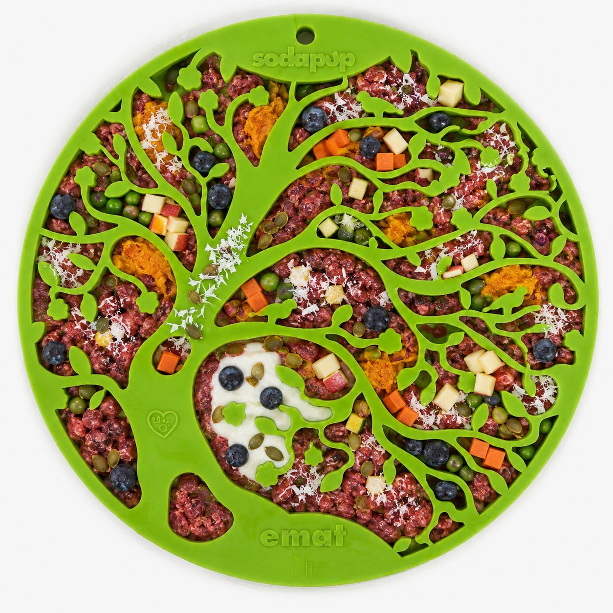 SodaPup Tree Life eMat Enrichment Lick Mat Dogs Cats Suction Cups | Design USA Made