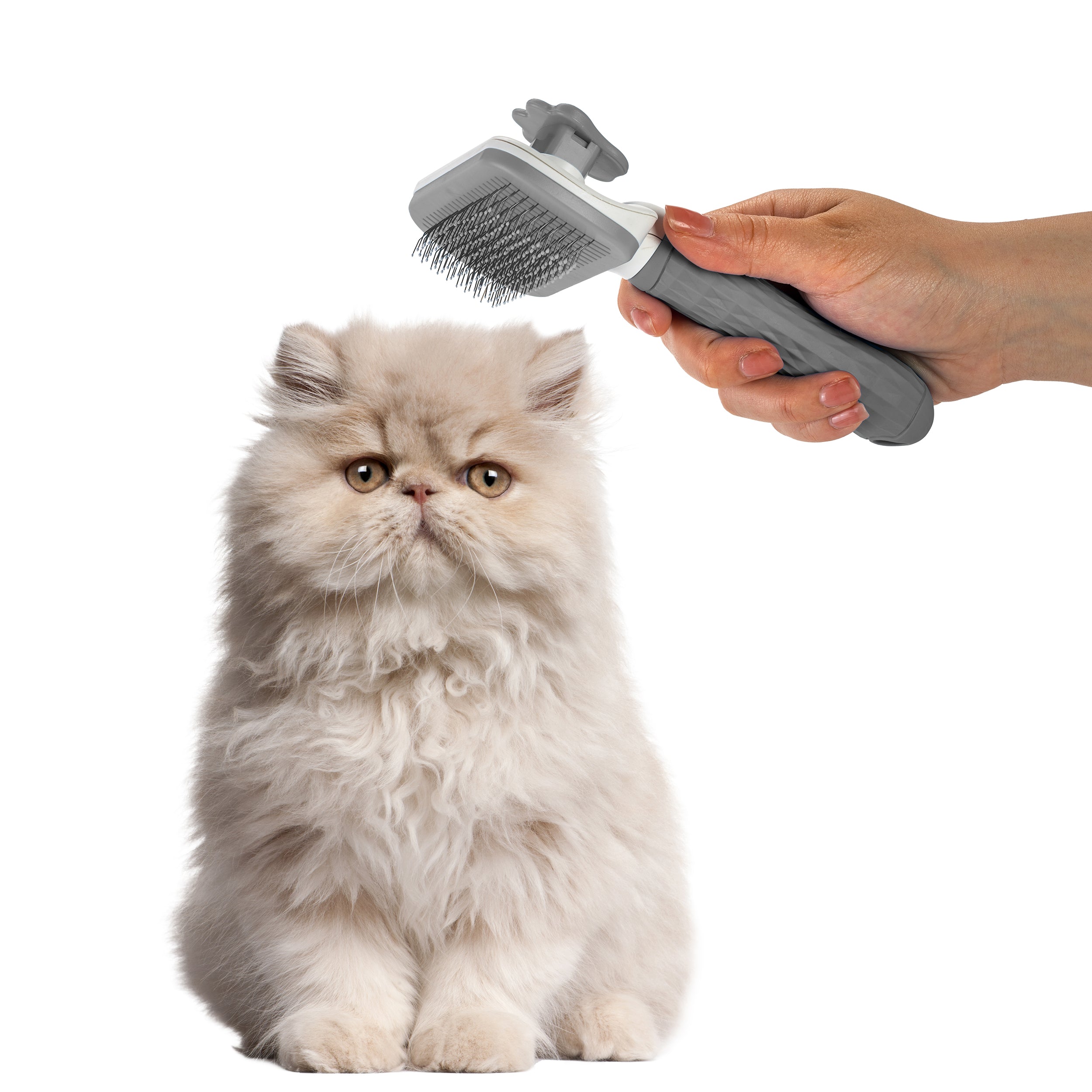 Nice Paws Self Cleaning Pet Slicker Grooming Brush - Image 3
