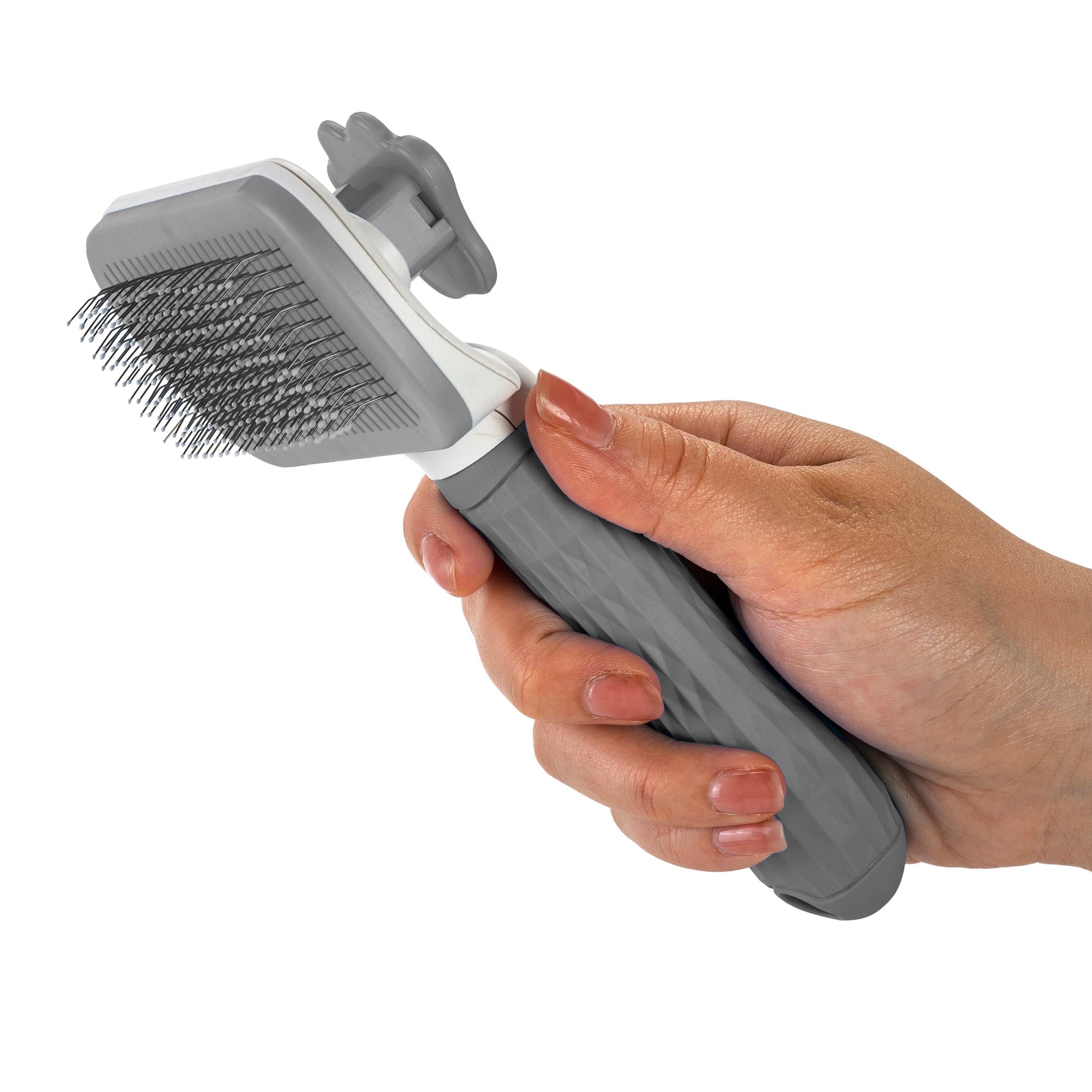 Nice Paws Self Cleaning Pet Slicker Grooming Brush - Image 4