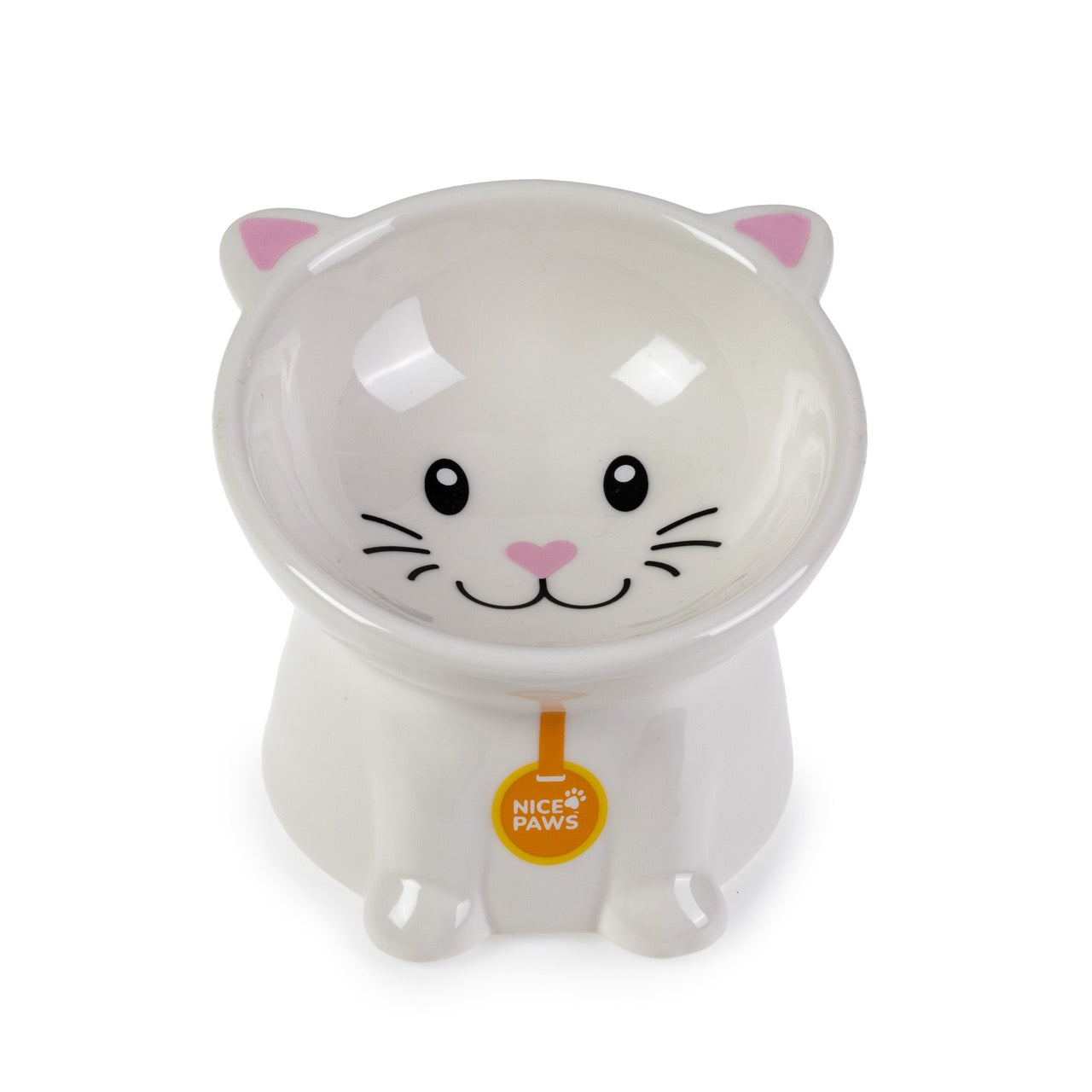Nice Paws Tilted Cat Bowl Blue - Image 5