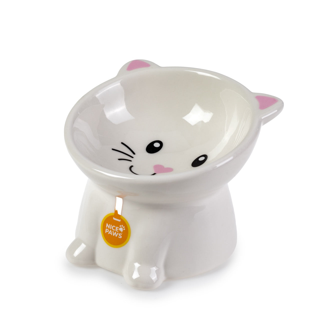 Nice Paws Tilted Cat Bowl Blue - Image 6
