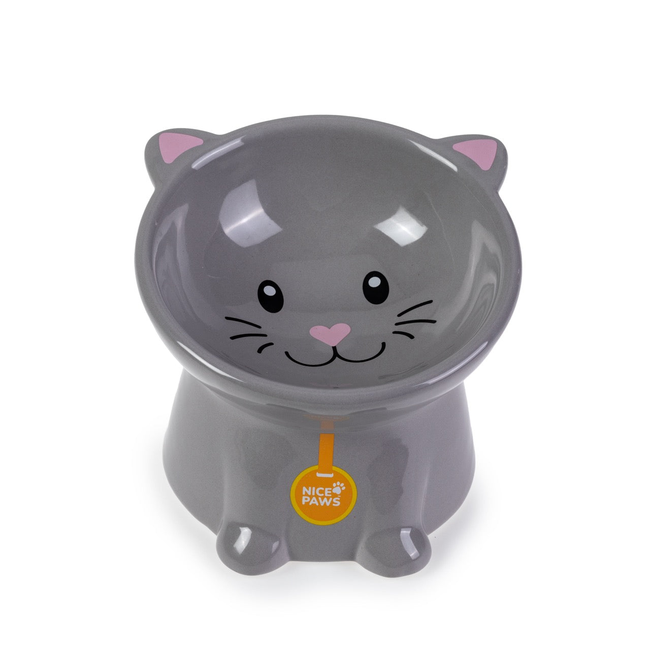 Nice Paws Tilted Cat Bowl Blue - Image 7