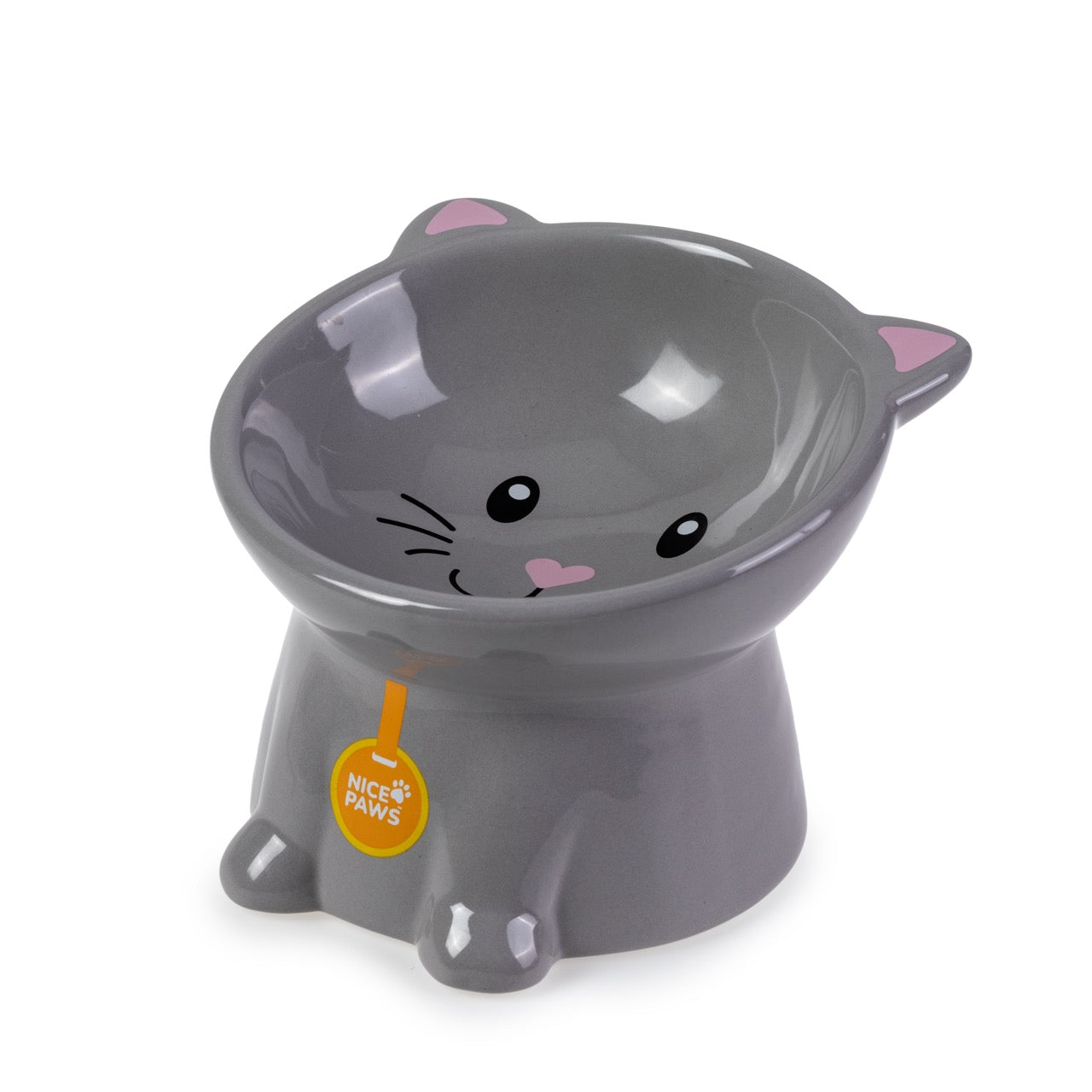 Nice Paws Tilted Cat Bowl Blue - Image 8