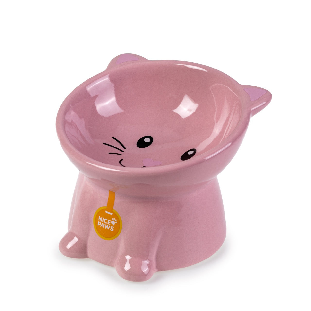 Nice Paws Tilted Cat Bowl Blue - Image 11