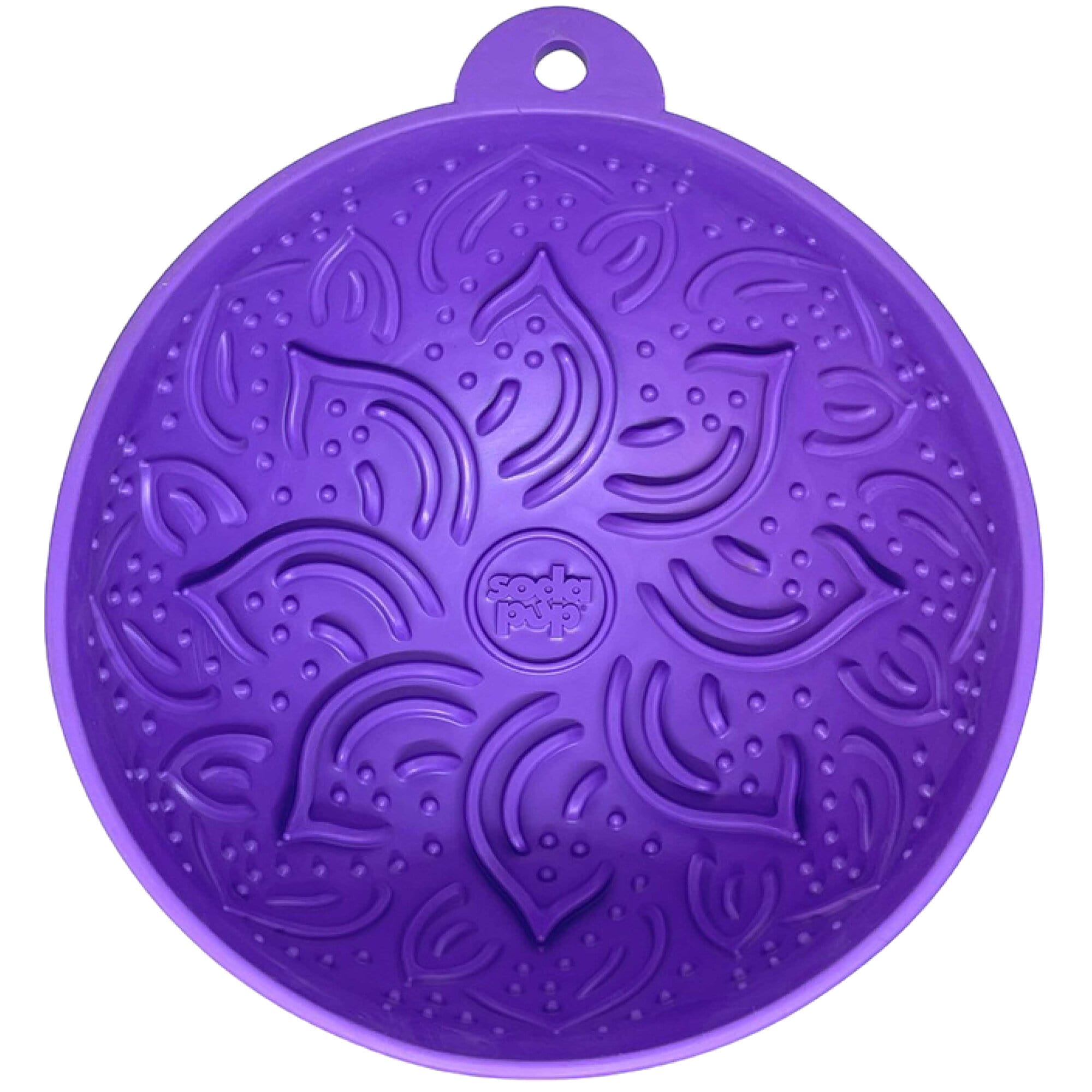 SodaPup Garden Eatin' Tipsy Bowl Wobble Lick Mat Dogs & Cats | USA Made Purple