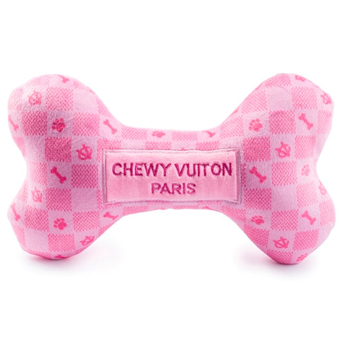 Pink Checker Chewy Vuiton Bone by Haute Diggity Dog