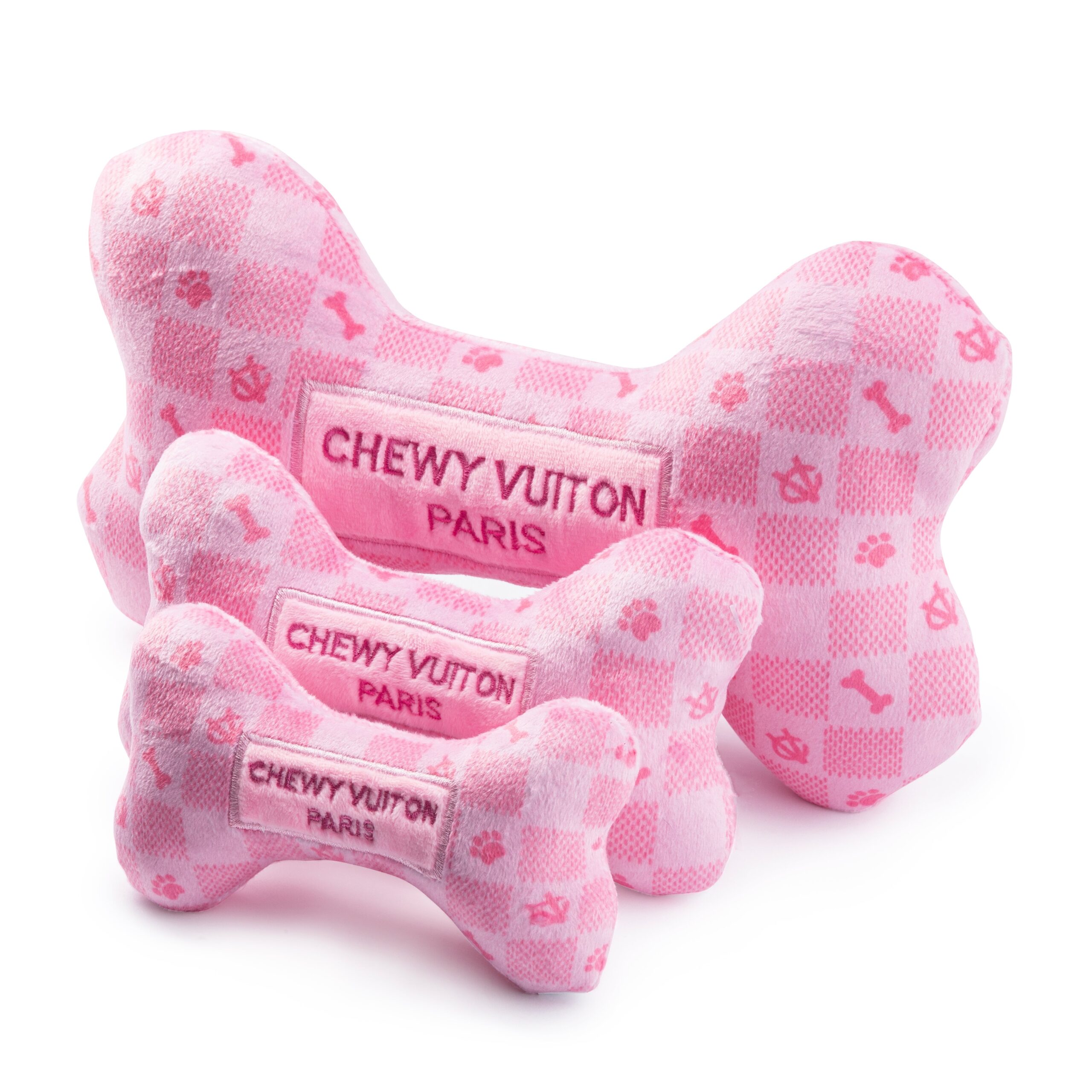 Pink Checker Chewy Vuiton Bone by Haute Diggity Dog - Image 3