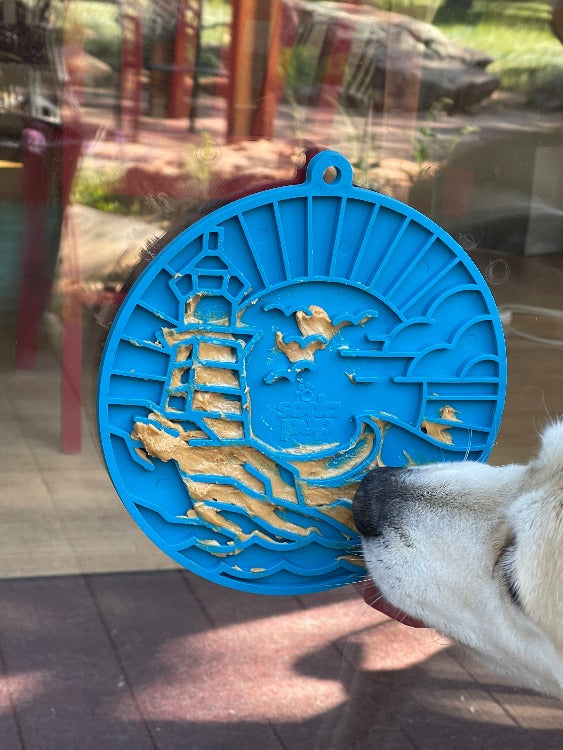 SodaPup Lighthouse eMat Enrichment Lick Mat Dogs Cats Suction Cups | USA Made