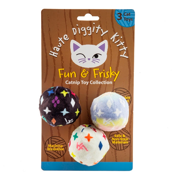Kitty Vuiton Balls (Monogram) Organic Catnip Toys by Haute Diggity Dog + Kitty
