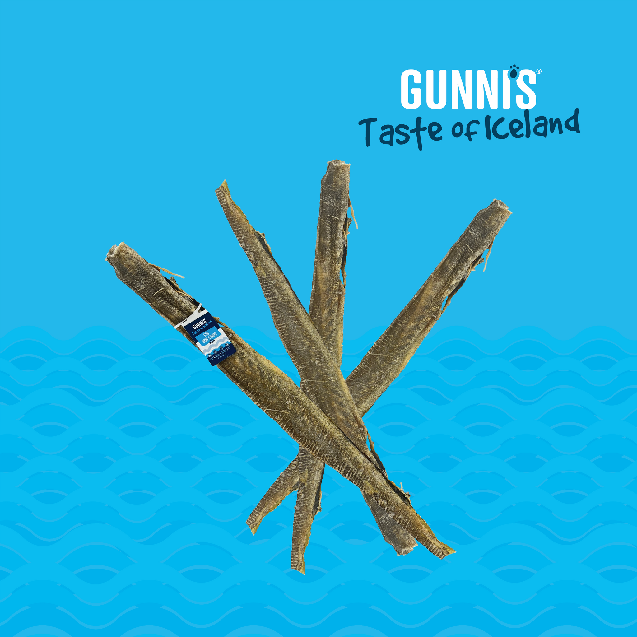 Gunni's Dog Cod Skin Strips Long, 25 Count - Image 2