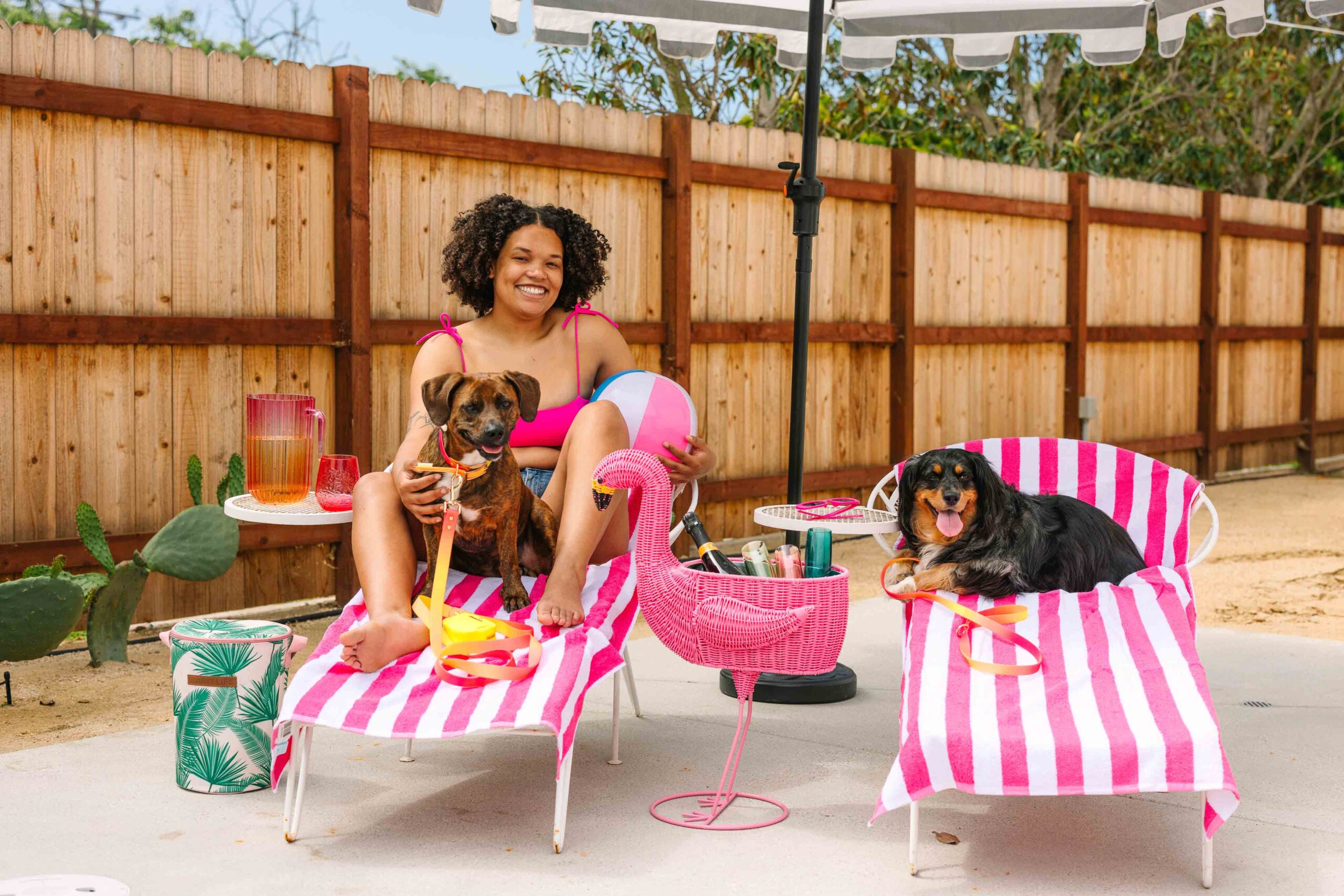 Katelin All Weather Dog Leash | Pink Papyrus