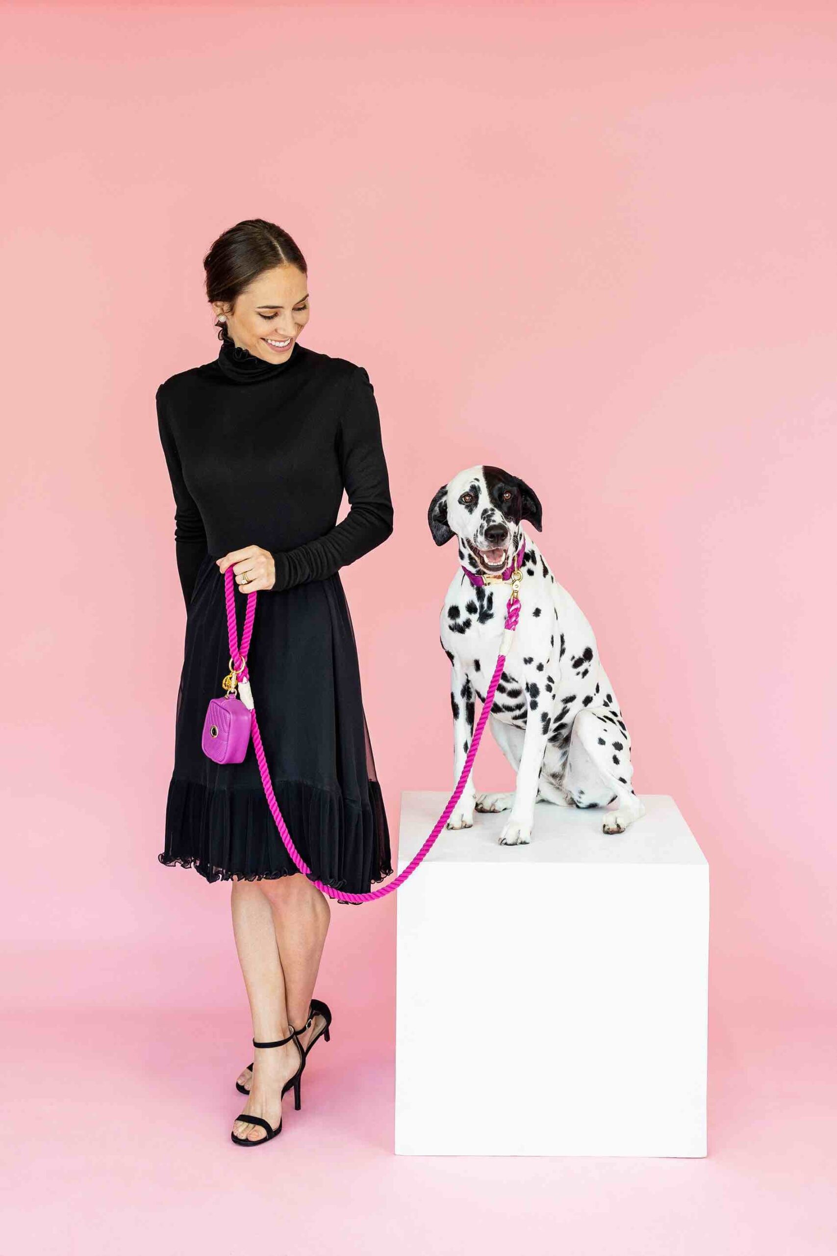 Harper Waste Bag Holder & Treat Pouch | Pink Papyrus