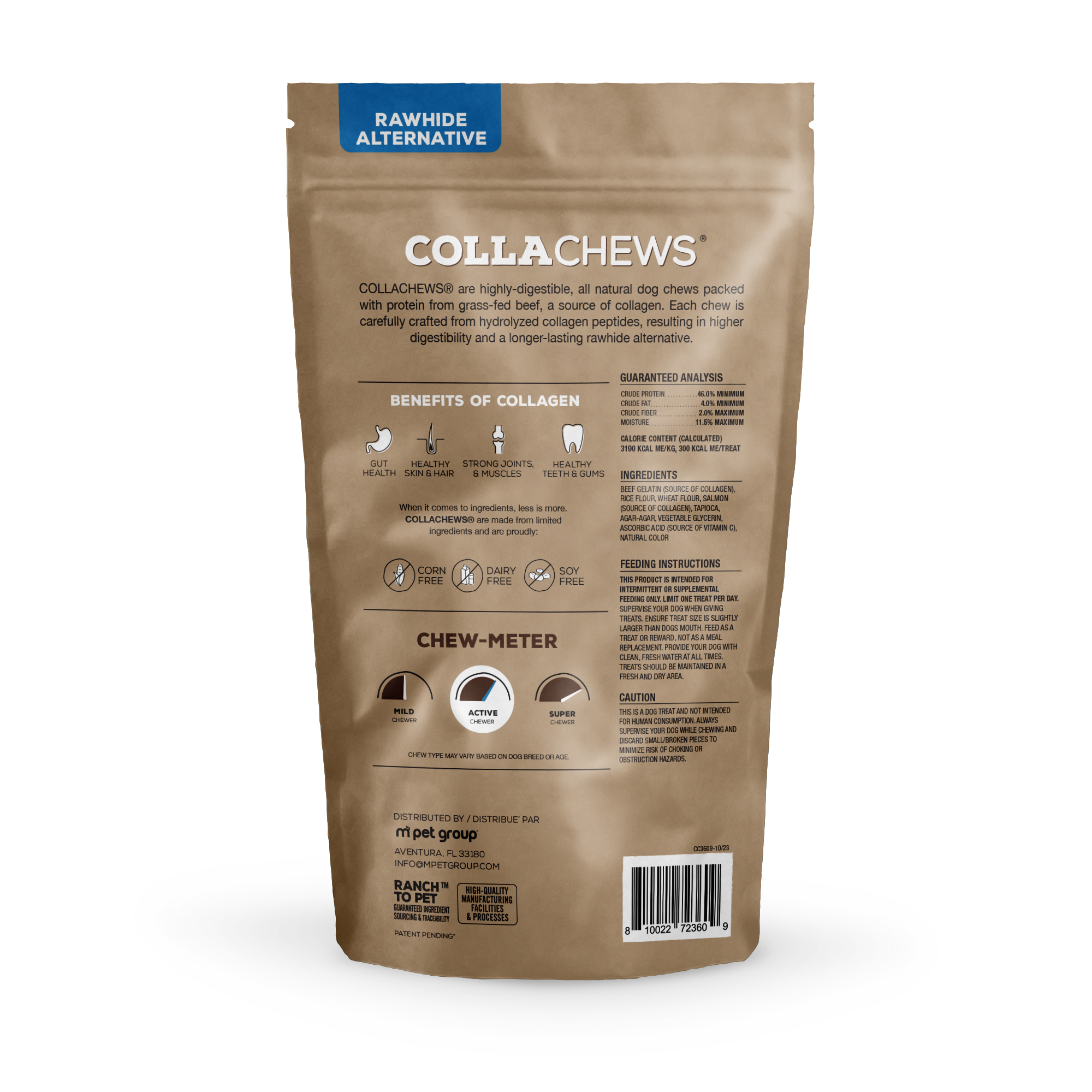 CollaChews 9" Salmon & Collagen Rolls - 3 Pack Bag