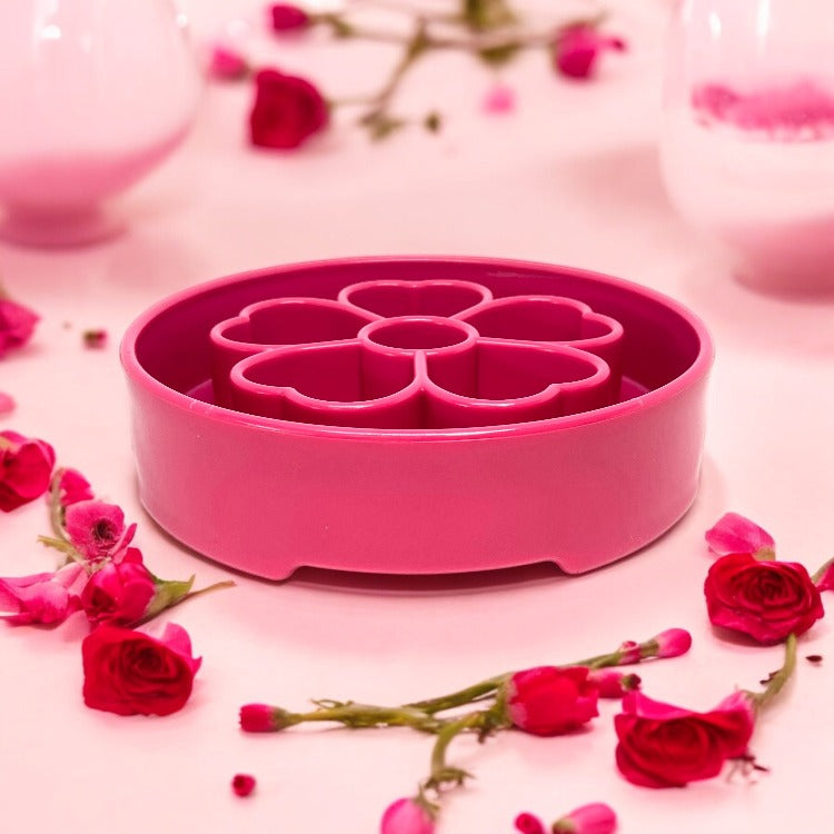 SodaPup Flower eBowl Deep Slow Feeder Dog Bowl Enrichment | USA Made