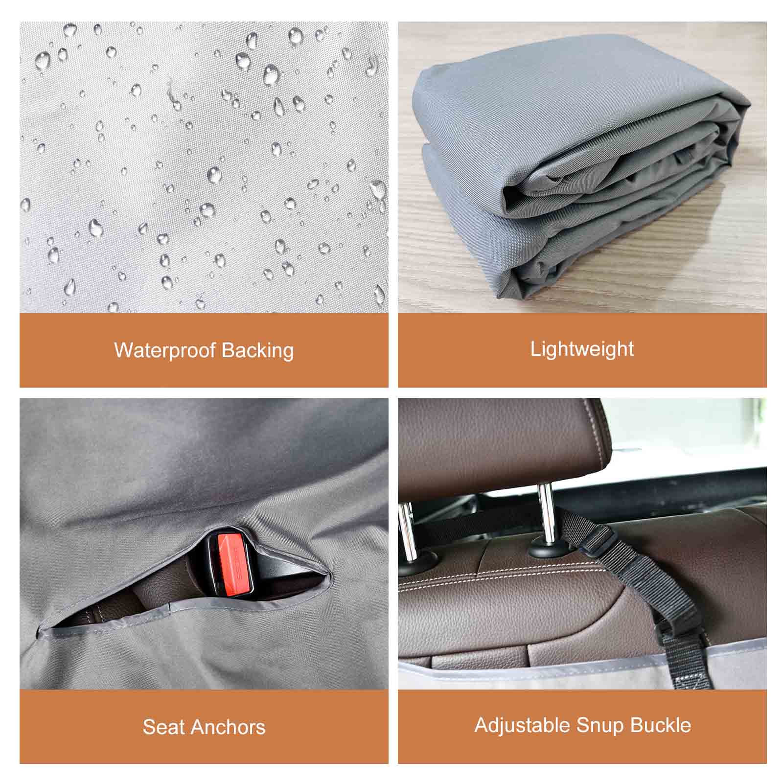 GOOPAWS Scratchproof Bench Dog Car Seat Cover, Fits for Car SUV Truck - Image 2