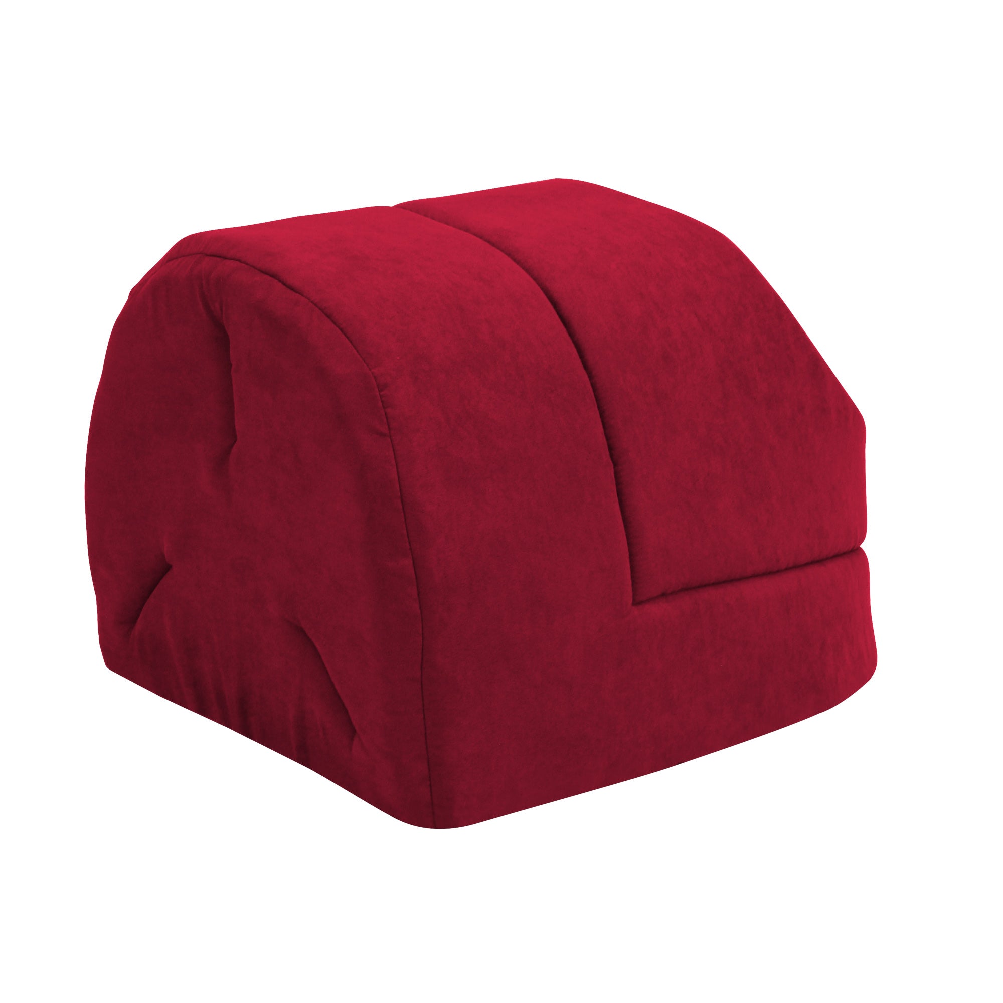 GOOPAWS Cave Covered Cat & Small Dog Warming Burrow Cat Bed, Burgundy - Image 4
