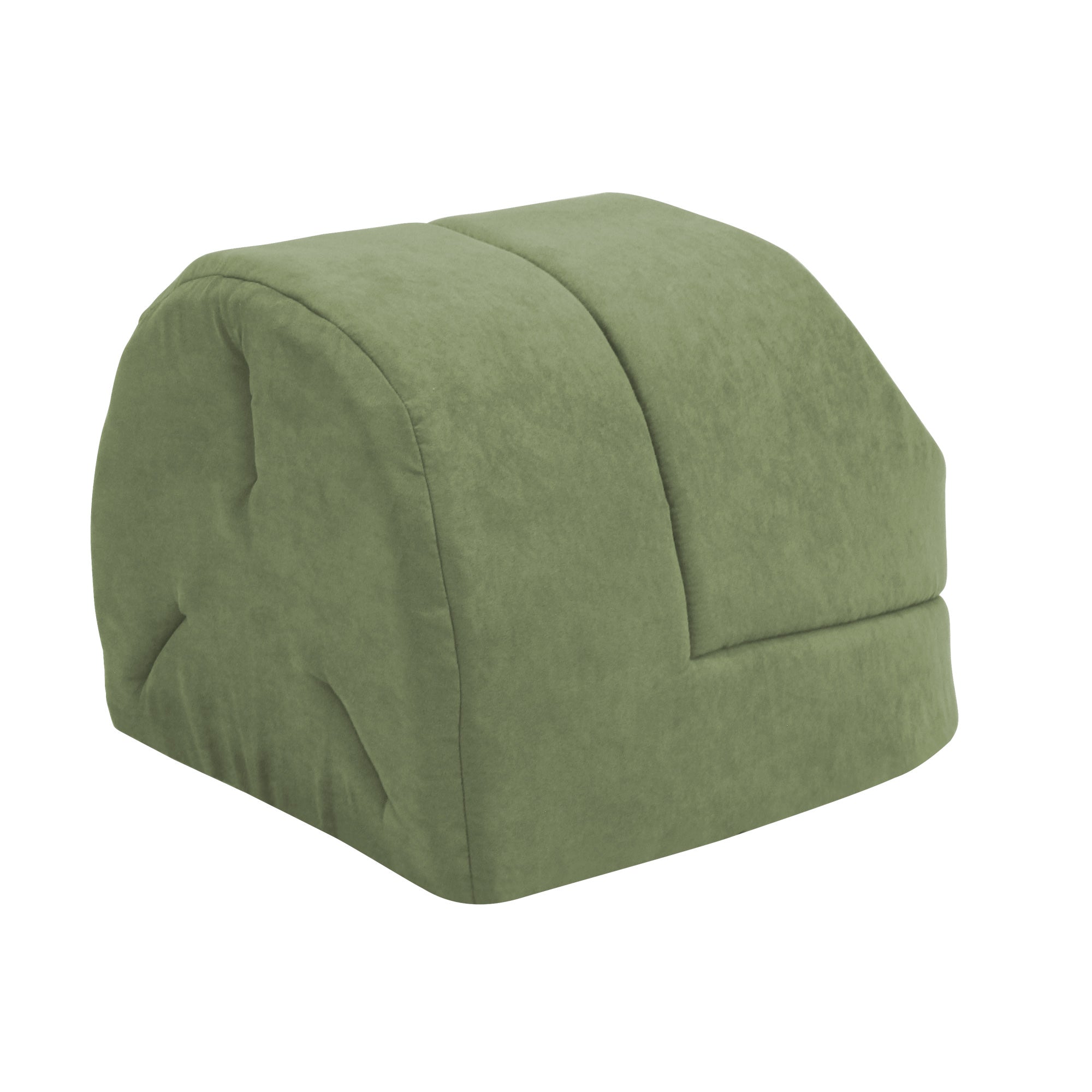 GOOPAWS Cave Covered Cat & Small Dog Warming Burrow Bed, Sage Green - Image 4