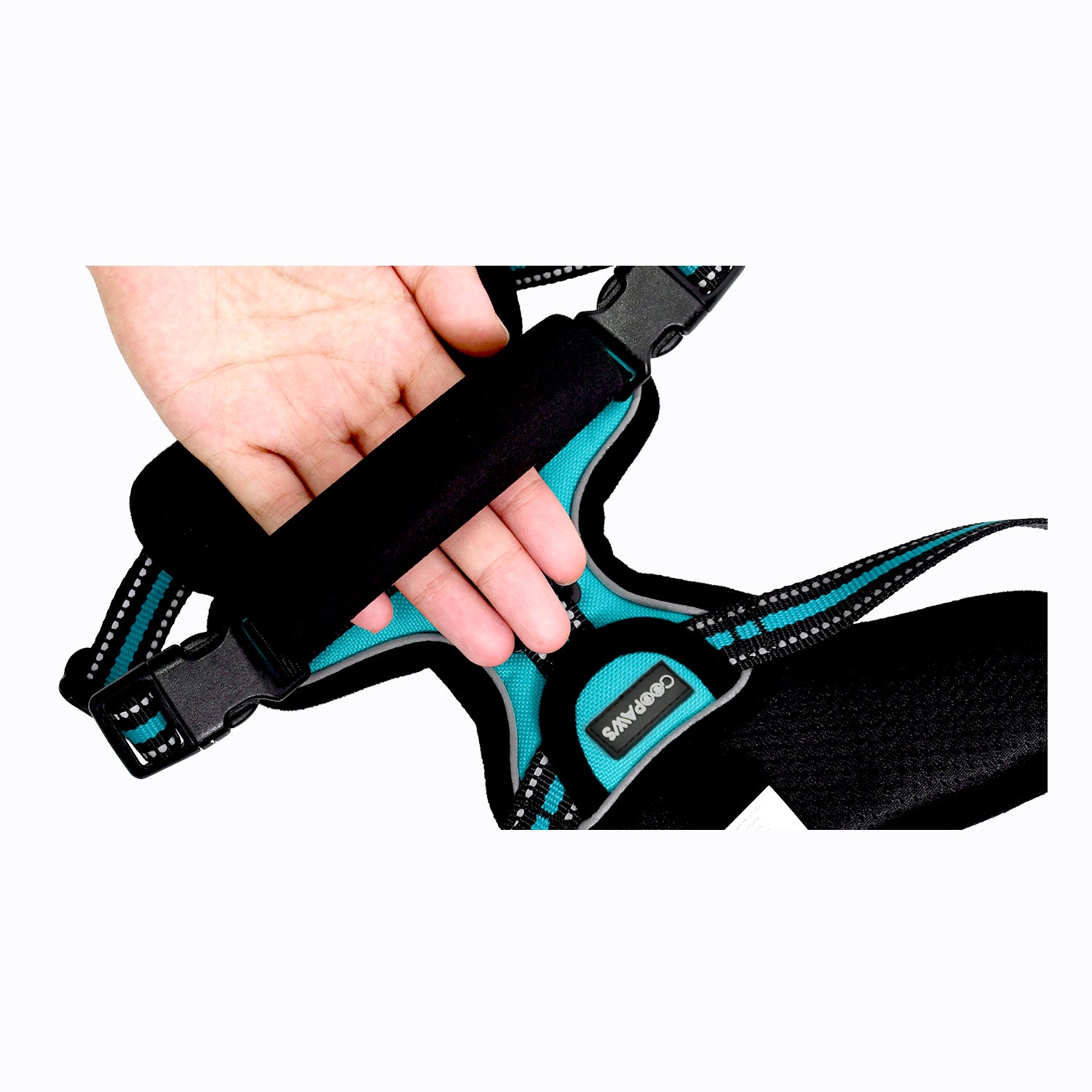 GOOPAWS Padded Reflective Pet Dog Harness, Lightweight Ripstop, Blue - Image 7