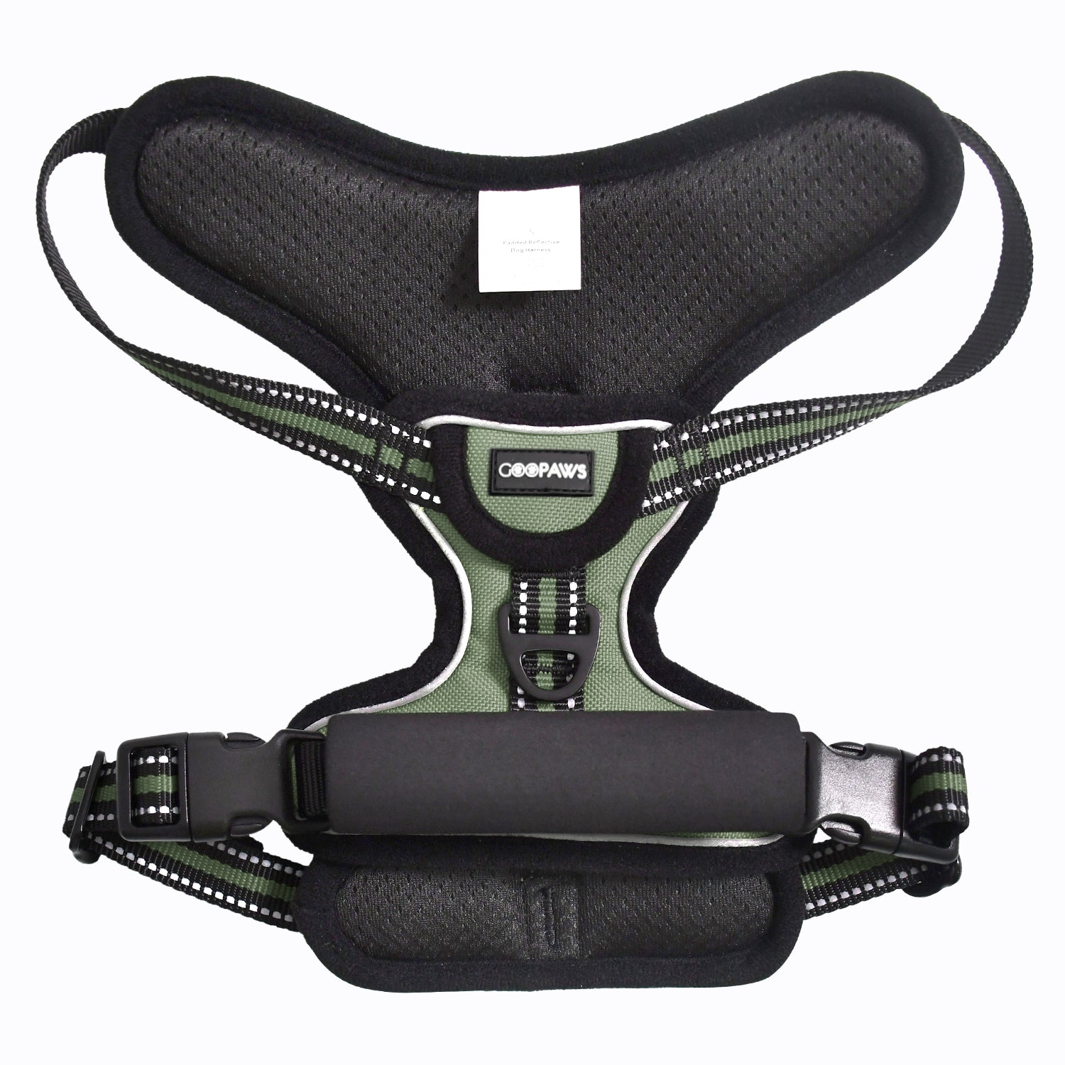 GOOPAWS Padded Reflective Pet Dog Harness, Lightweight Ripstop, Green - Image 4