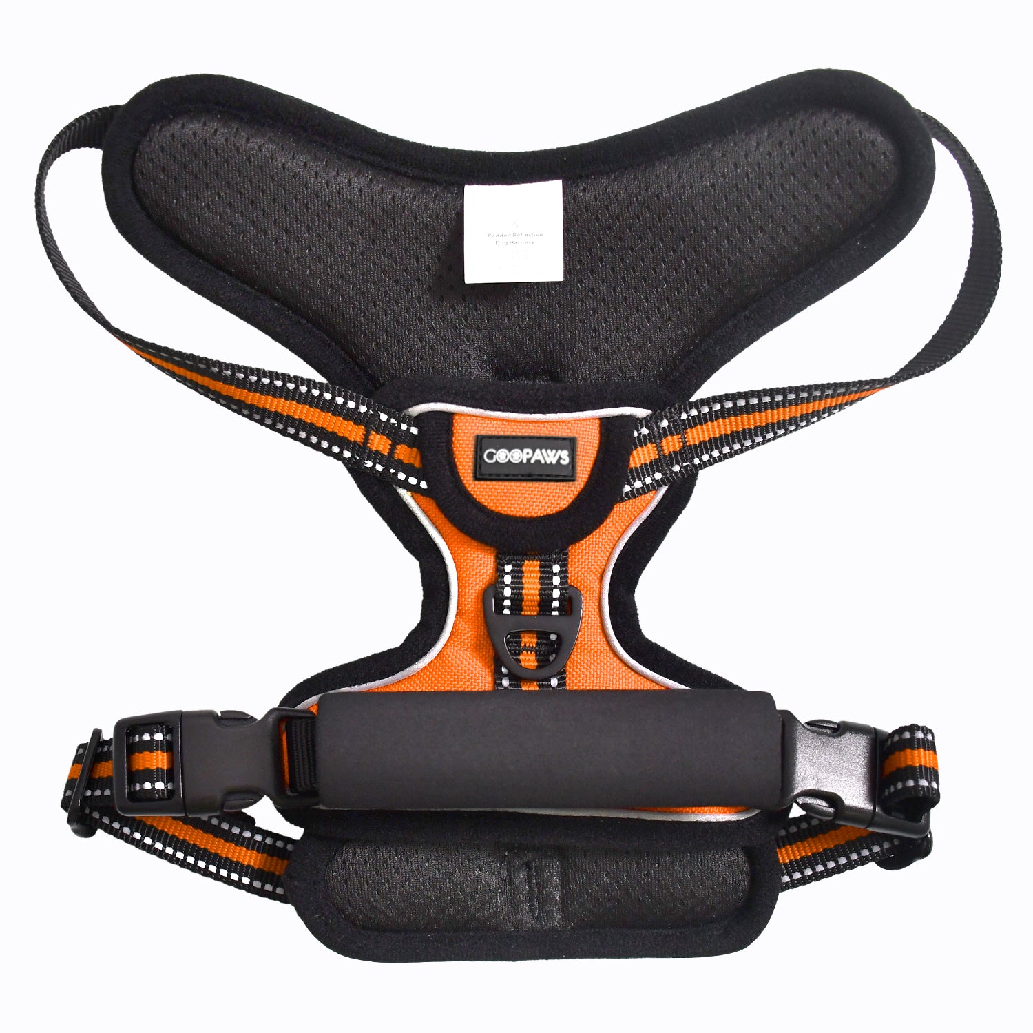 GOOPAWS Padded Reflective Pet Dog Harness, Lightweight Ripstop, Orange - Image 4