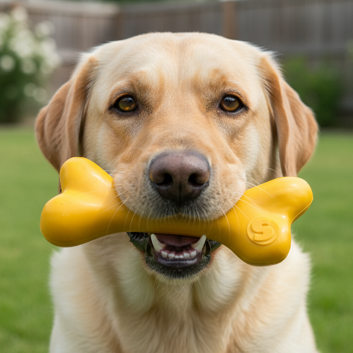 SodaPup PUP-X Rubber Bone Dog Toy Durable, Floats, Chew Large Dogs | USA