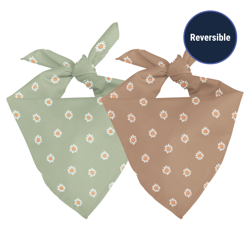 Double sided floral bandana on a white background.