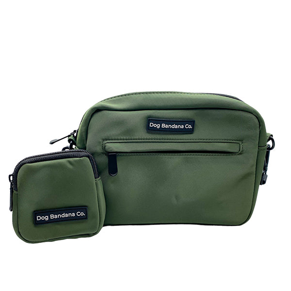 Crossbody Dog Walking Bag in Hunter Green - Image 4