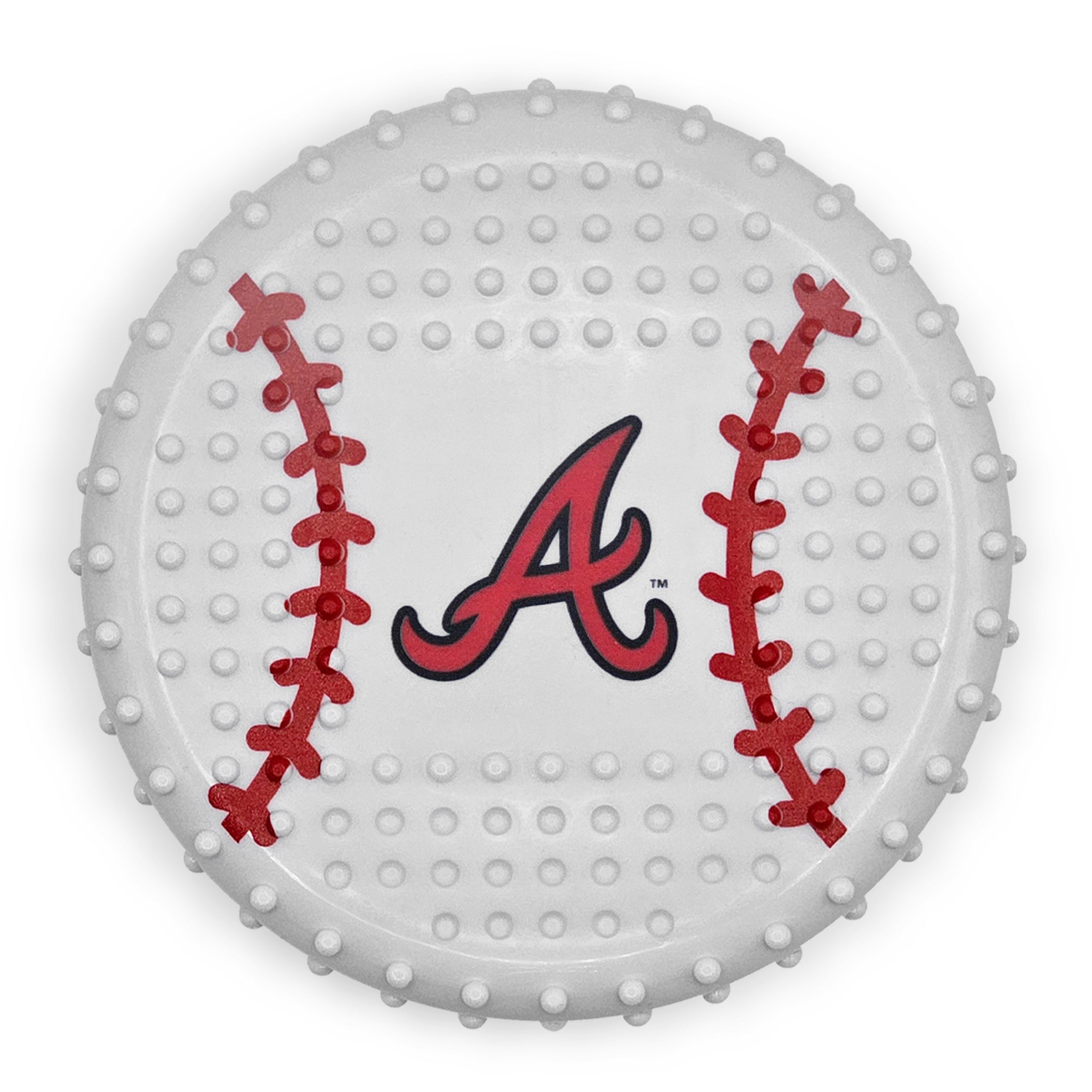 ATLANTA BRAVES HARD NYLON BASEBALL CHEW TOY