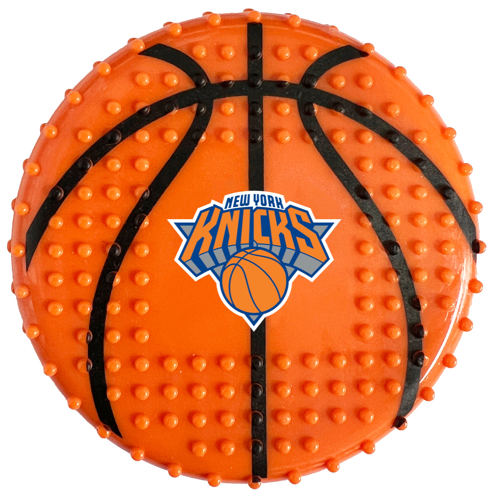 NY KNICKS HARD NYLON BASKETBALL CHEW TOY