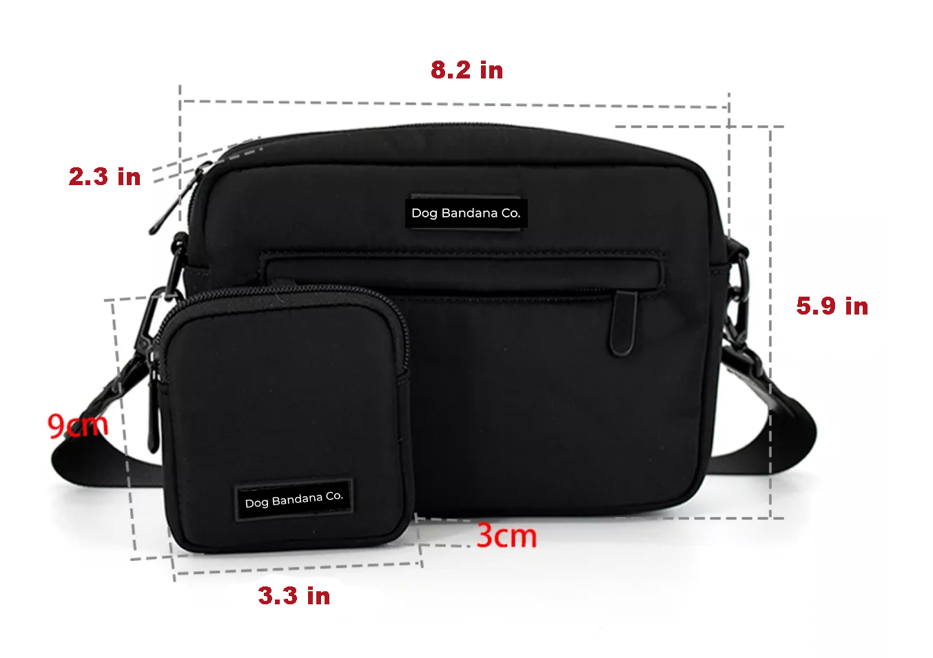 Crossbody Dog Walking Bag in Hunter Green - Image 3