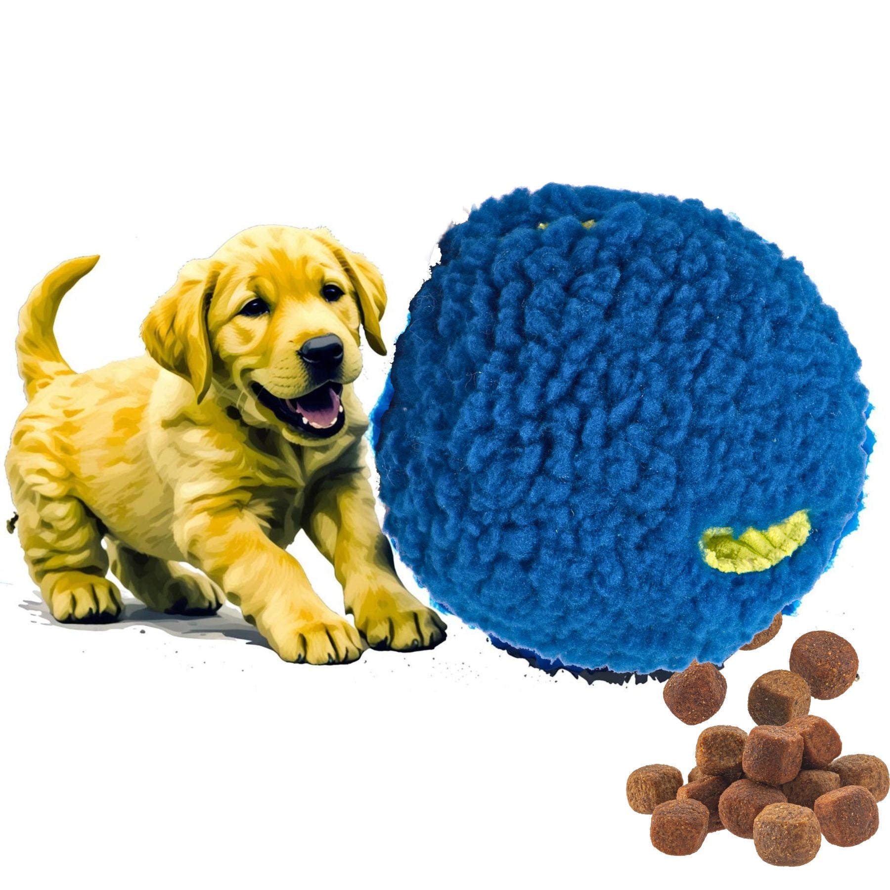 HuggleSnuffles™ HuggleFleece® Treat Trap - Treat Dispensing Ball - Image 6