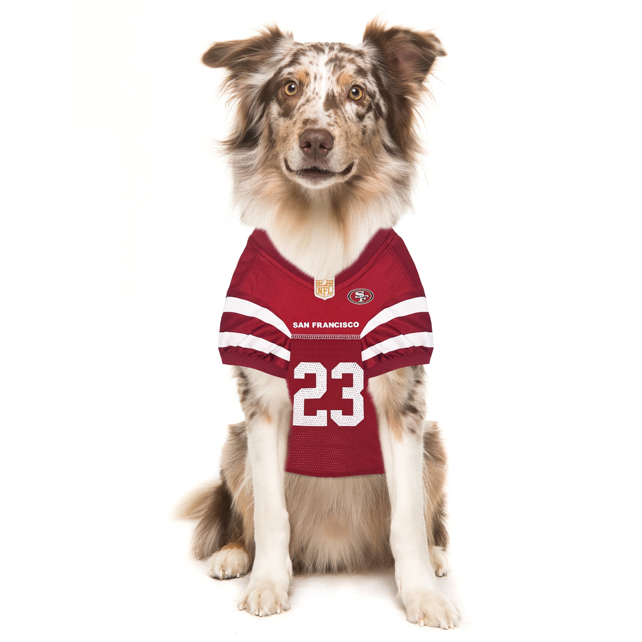 Christian Mccaffrey Pet Striped Jersey (San) - Image 4
