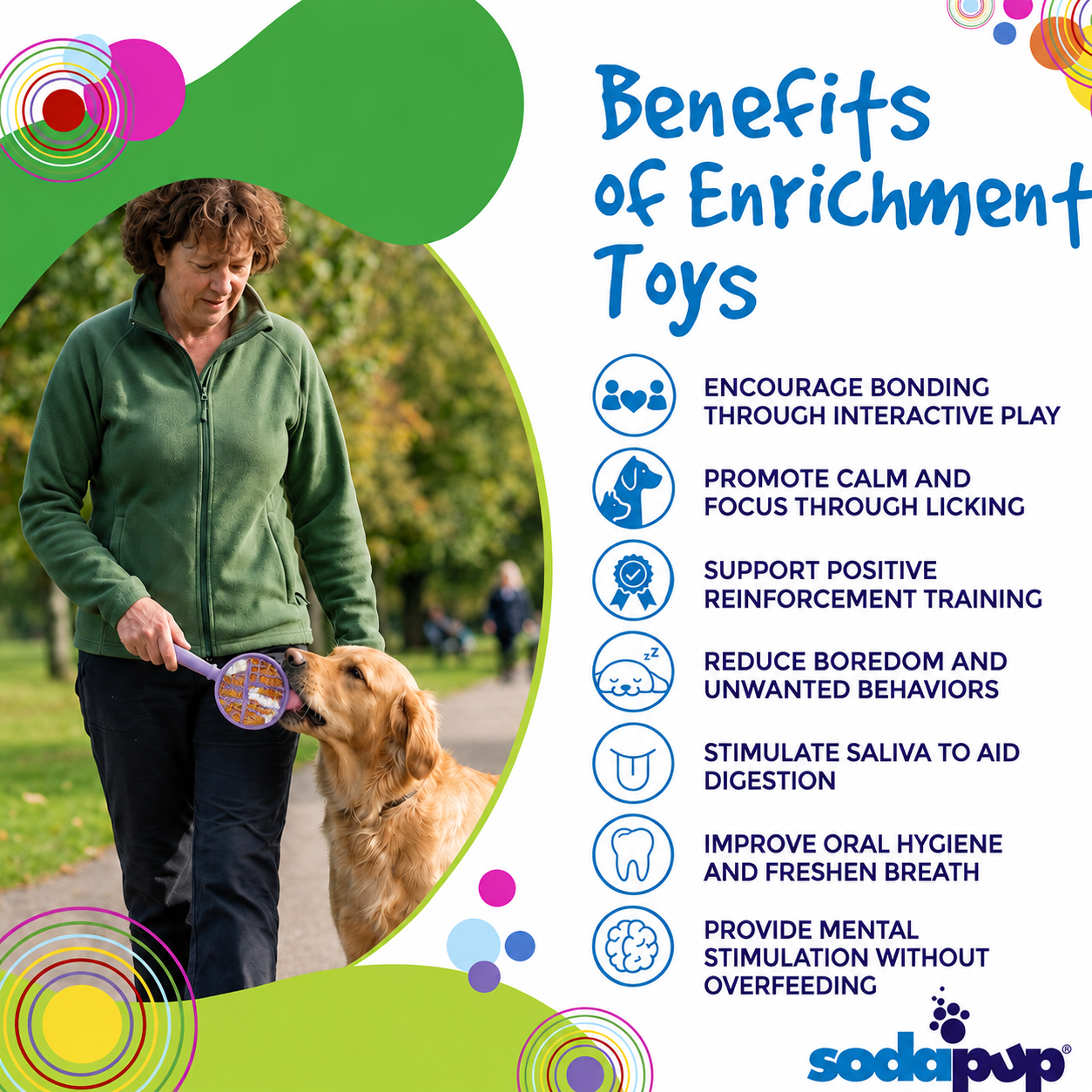 SodaPup eStick Hand-Held Dog Enrichment Toy Interactive Lick Stick | USA Made