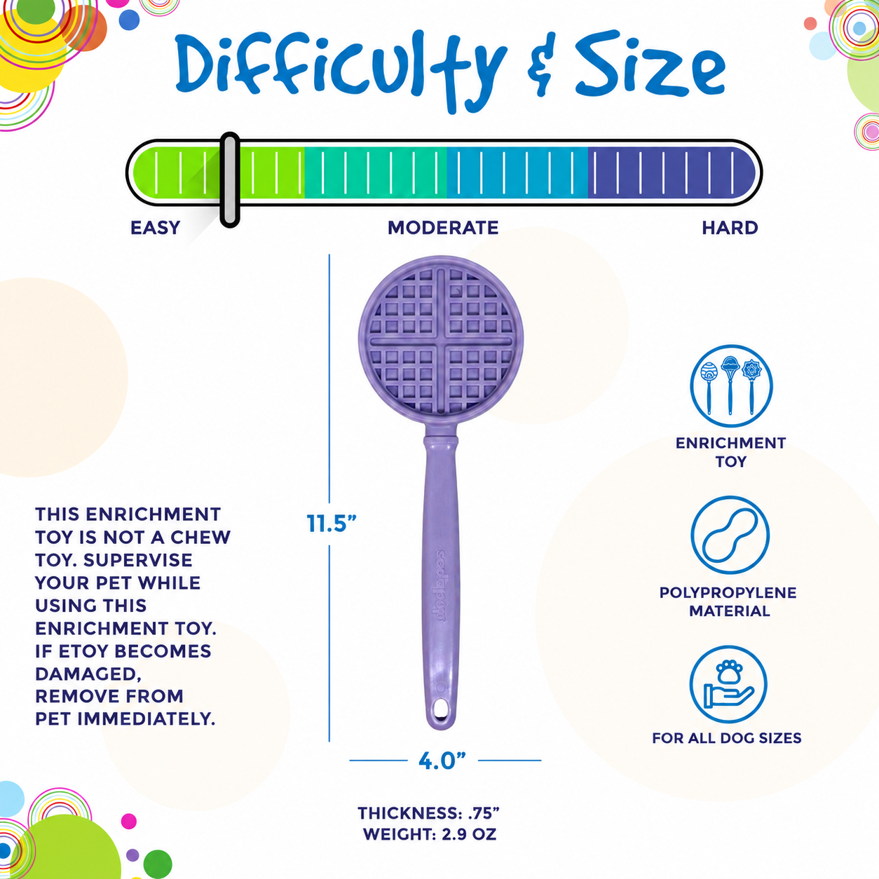 SodaPup eStick Hand-Held Dog Enrichment Toy Interactive Lick Stick | USA Made