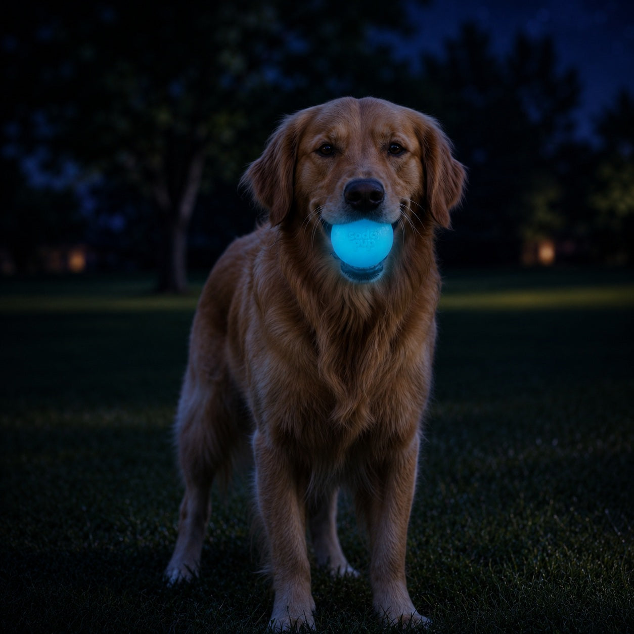 SodaPup Strobe Ball Light-Up Dog Toy Durable Floating Chew | Made USA
