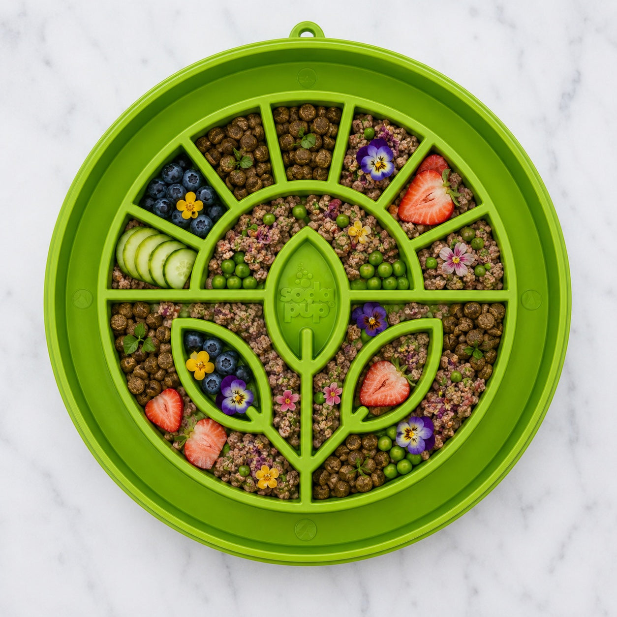 SodaPup Garden Design eTray Shallow Slow Feeder Dog Bowl Enrichment | USA