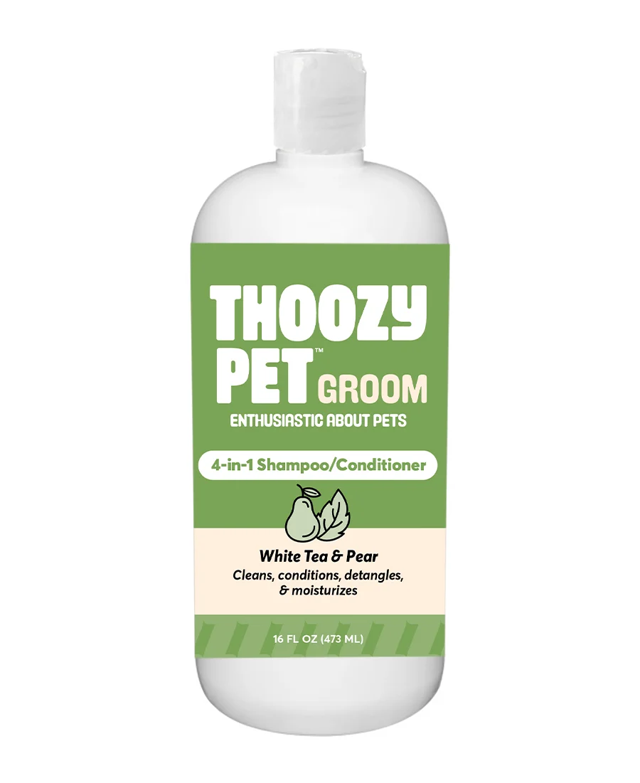 ThoozyPet 4-in-1 Shampoo/Conditioner White Tea & Pear 16oz - Image 4