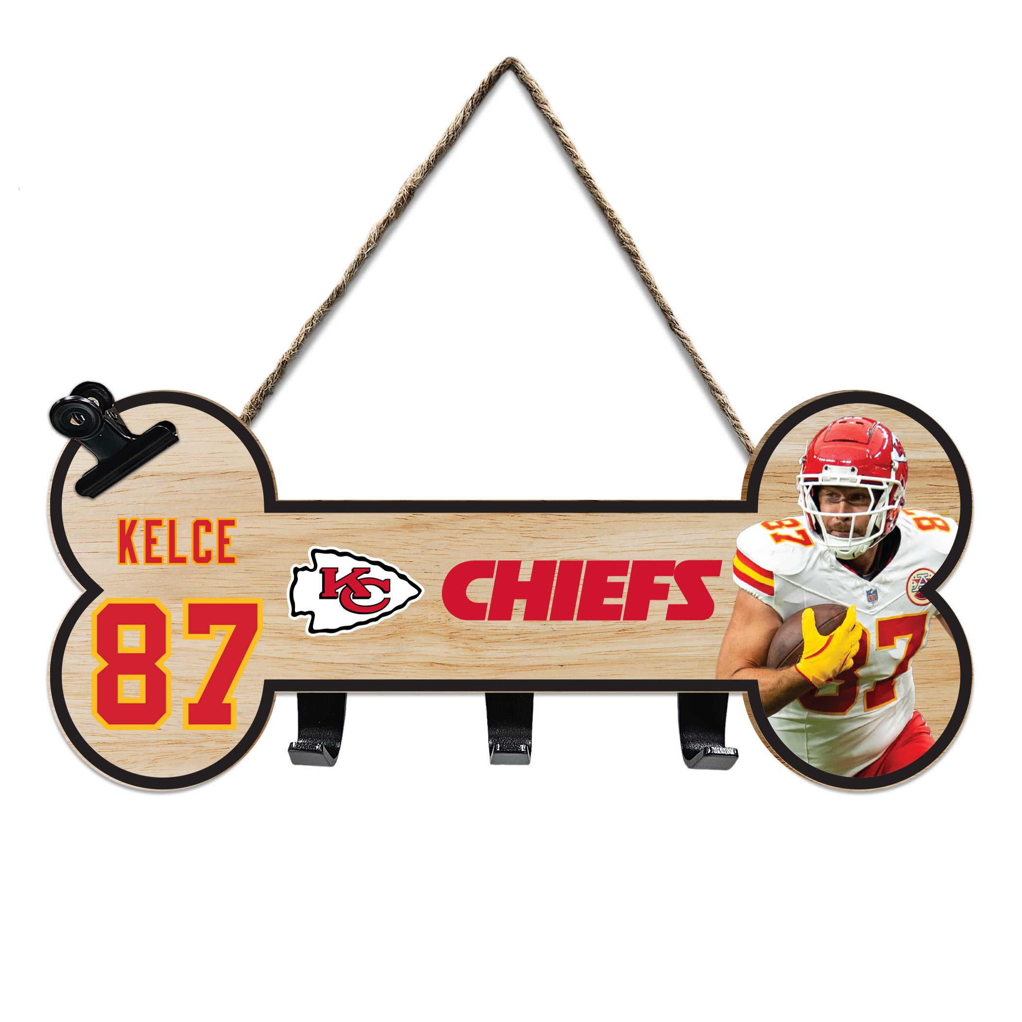 TRAVIS KELCE (KCC) BONE SHAPE SIGN WITH HOOKS - Image 2